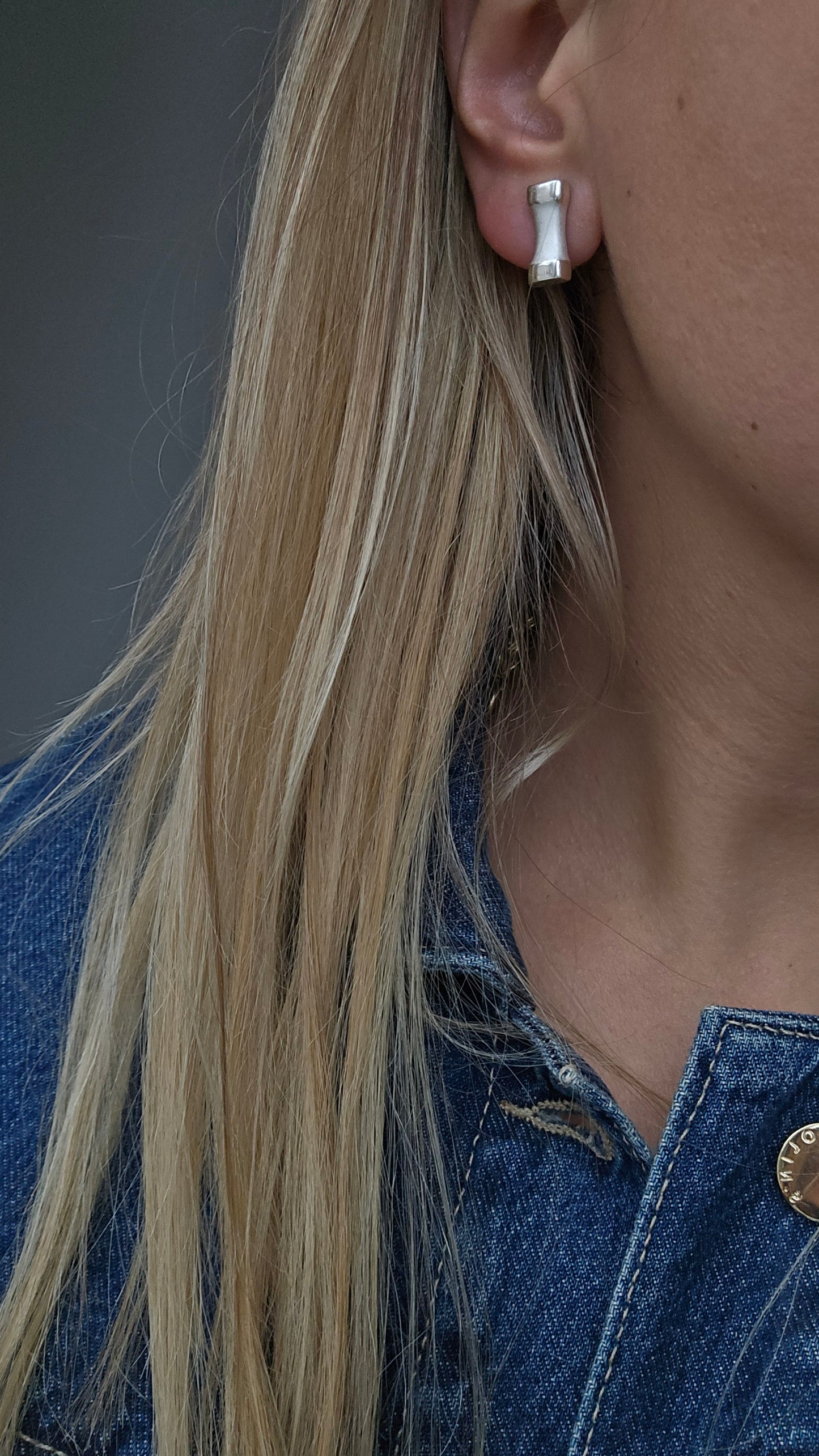 Vintažiniai sidabro spalvos Napier klipsai