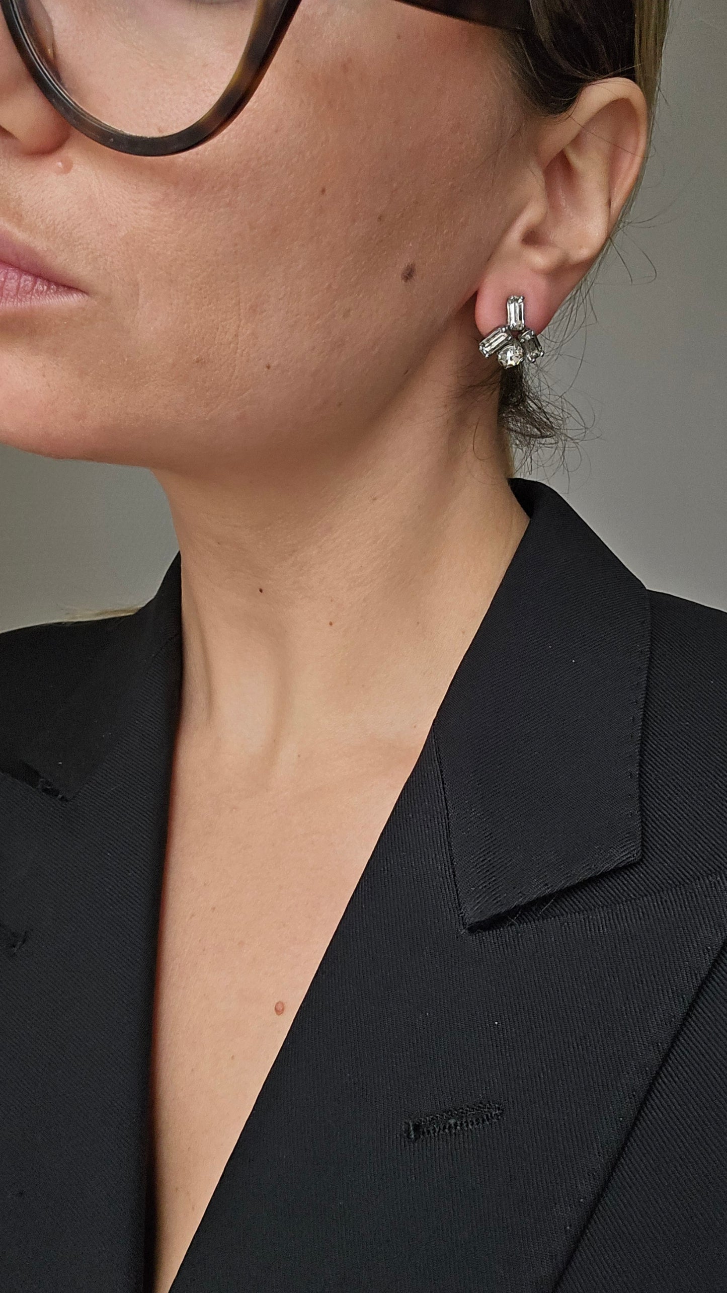 Vintažiniai sidabro spalvos klipsai