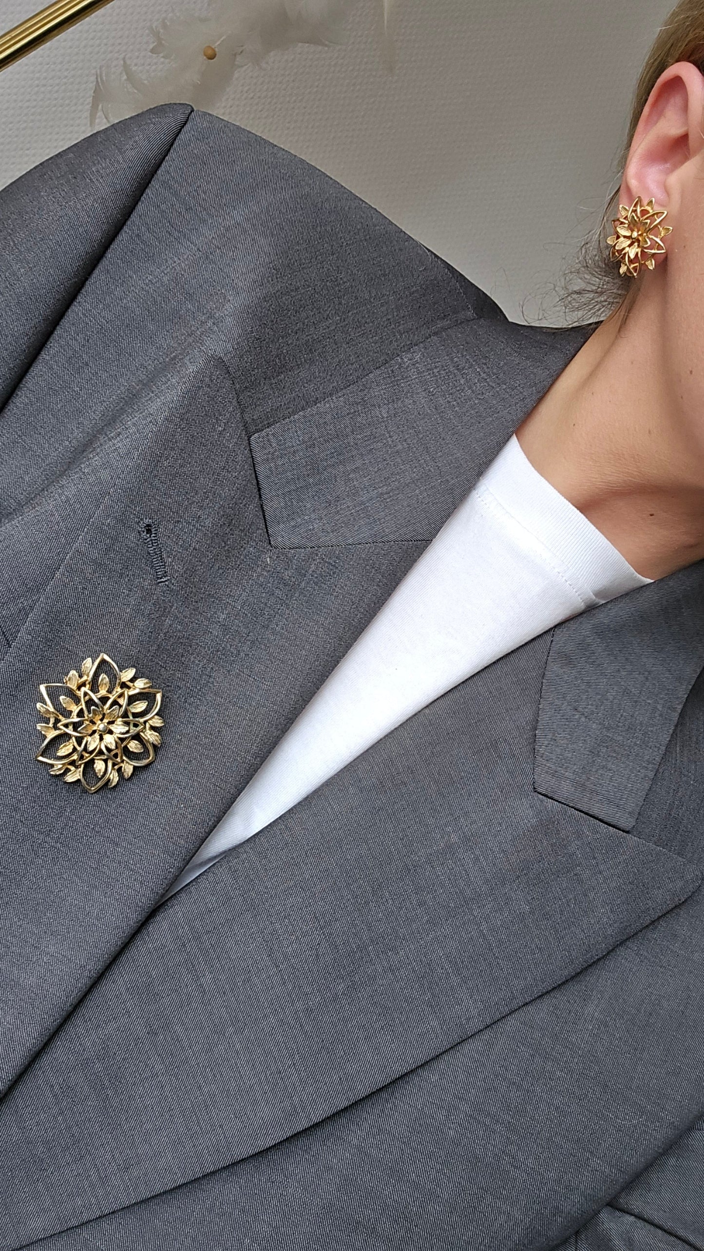 Vintažinė Sarah Coventry sagė gėlė