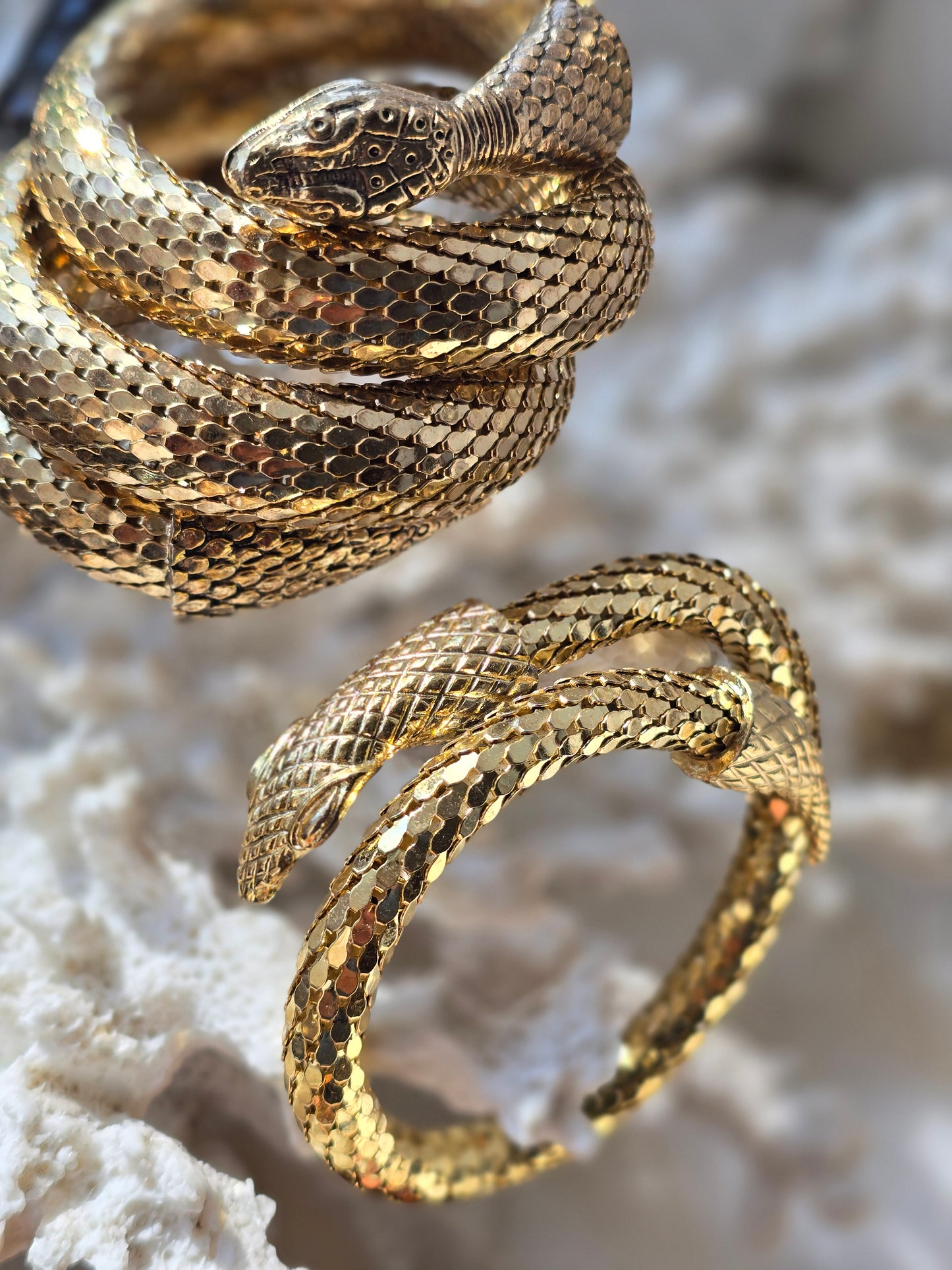 Vintažinė Whiting & Davis apyrankė gyvatė