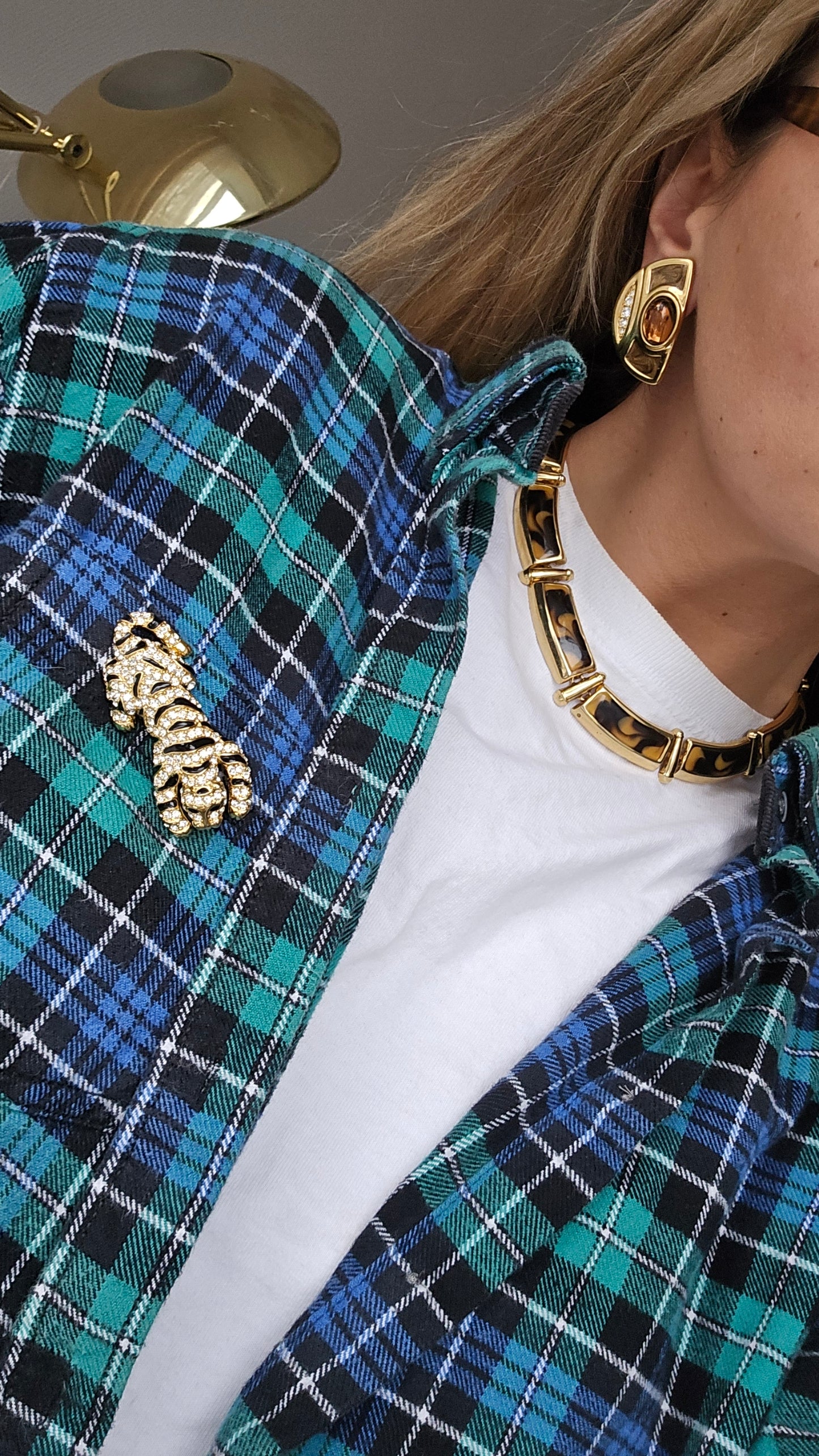 Vintažinė 80'tų m. sagė tigras