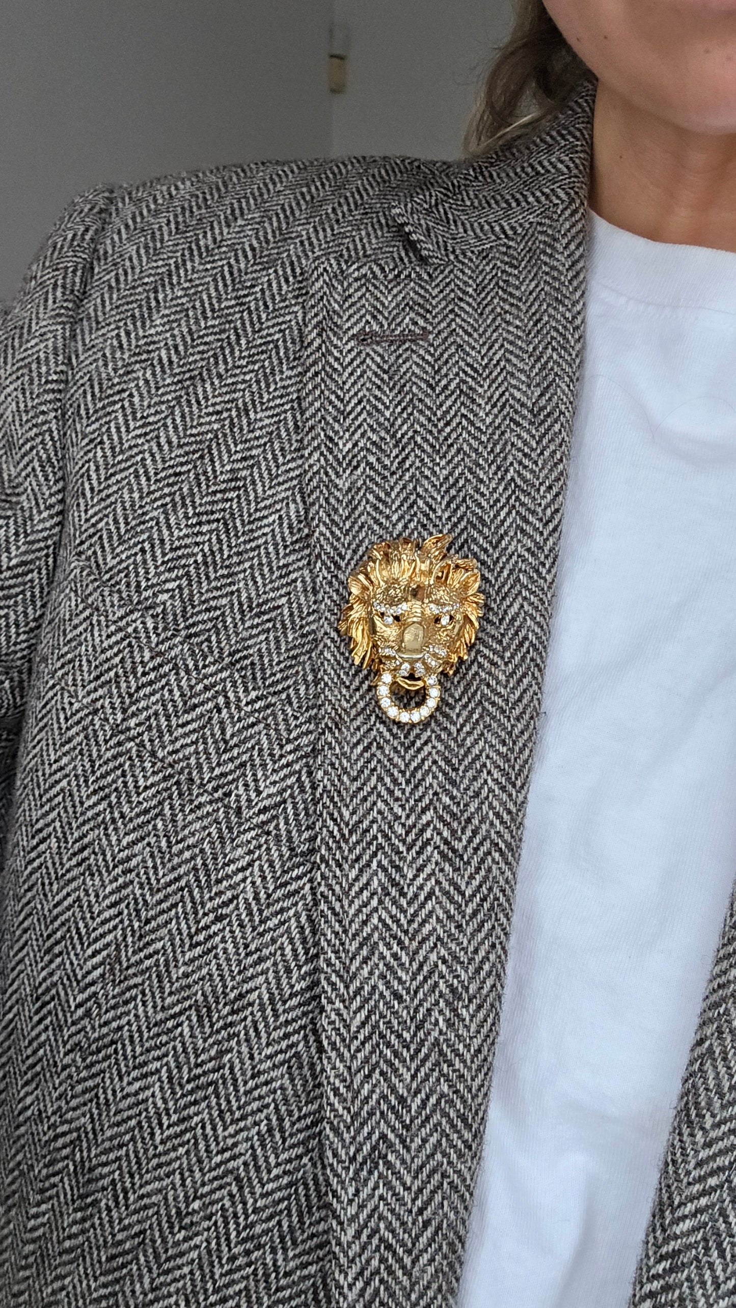 Vintažinė 60'tų metų Grossé sagė liūtas