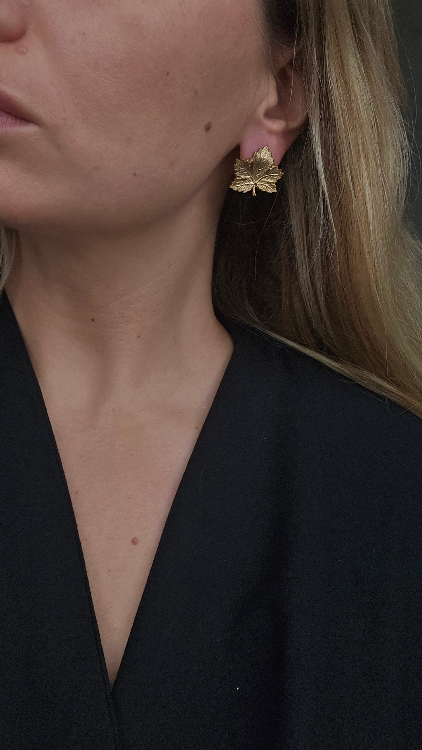 Vintažiniai klipsai lapeliai