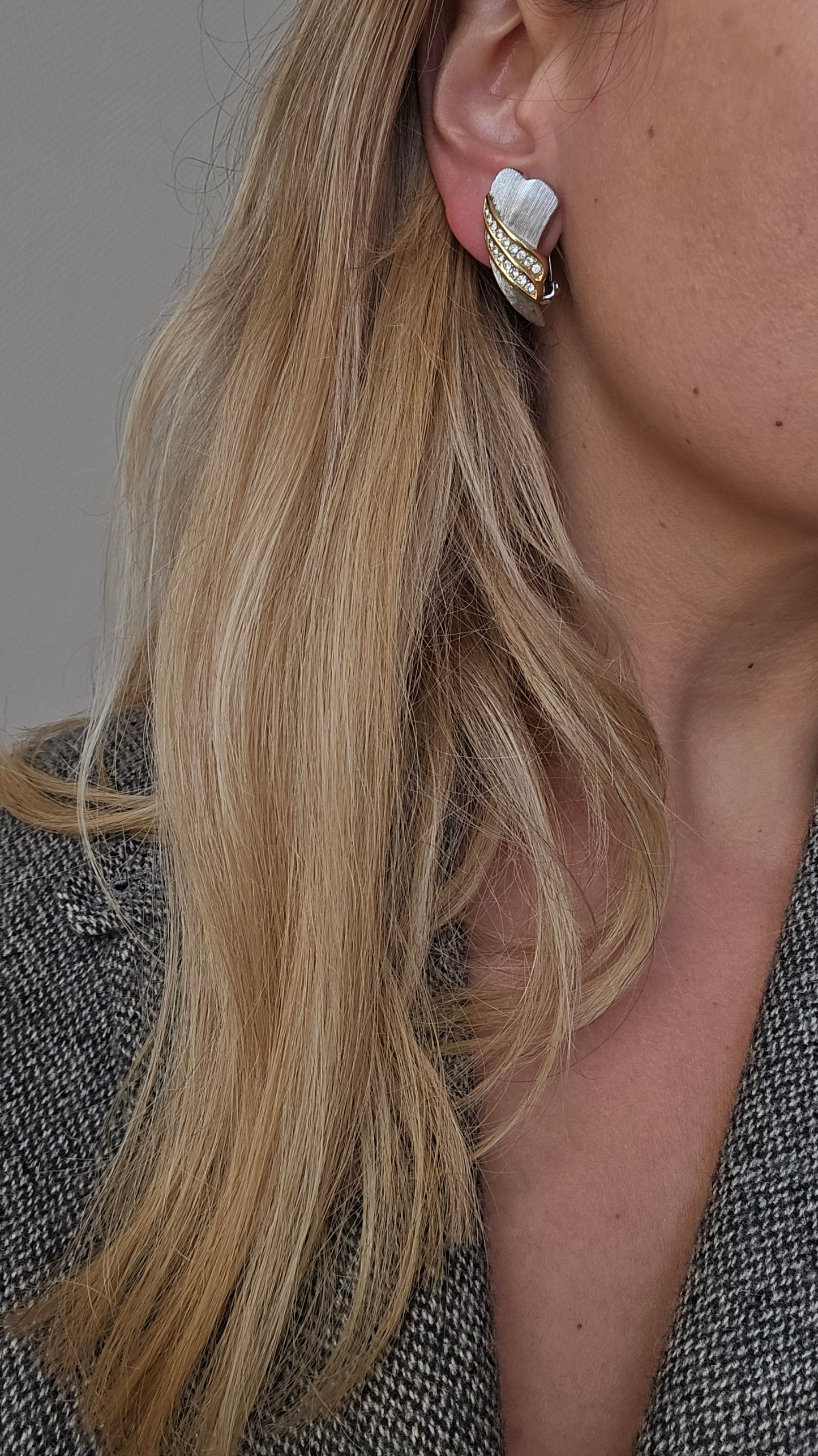 Vintažiniai Christian Dior klipsai širdys