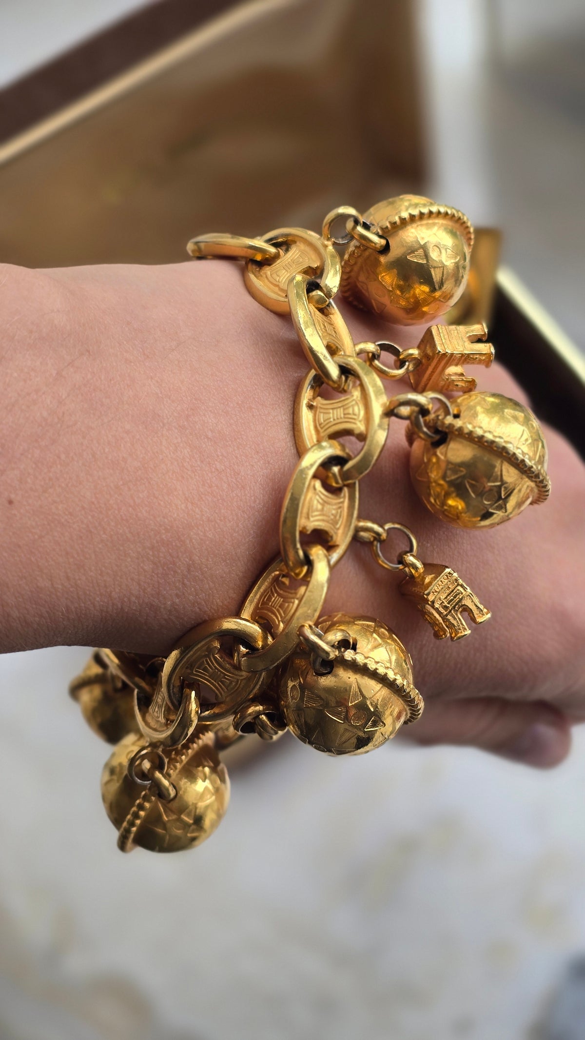 Vintage 1990s CELINE Arc de Triomphe bracelet