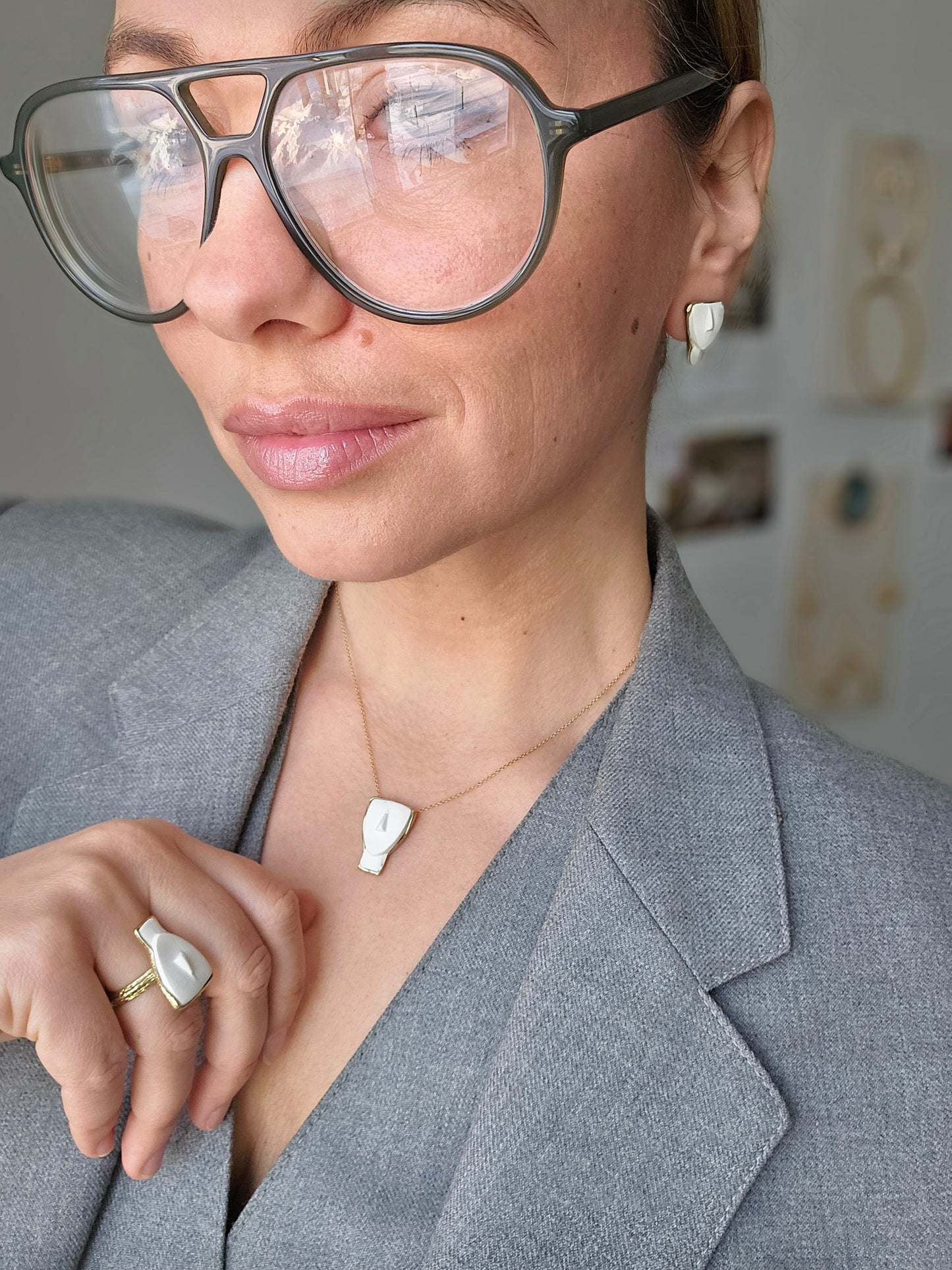 Aukso spalvos KALLIOPE reguliuojamas žiedas