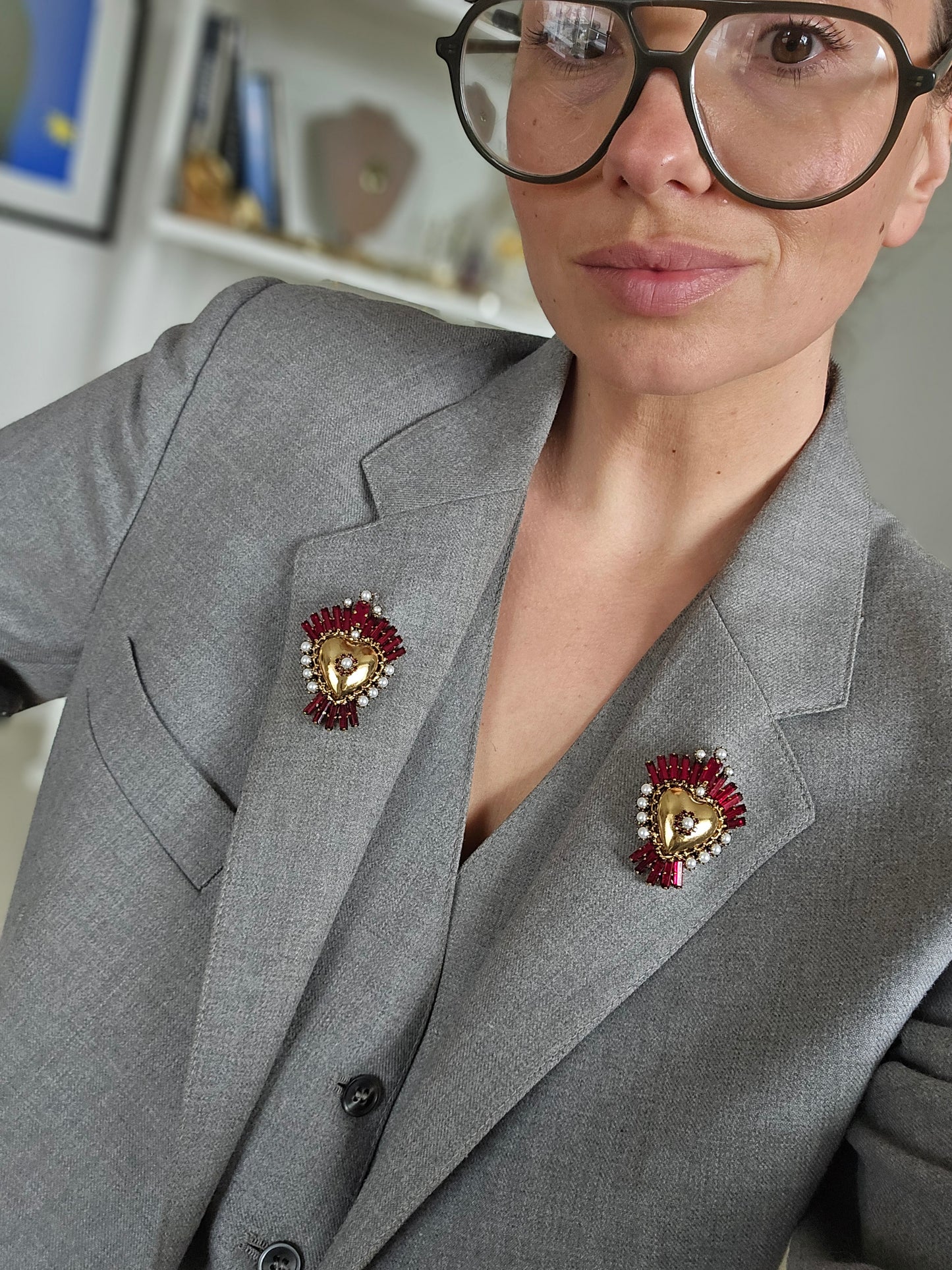 Autorinė italų dizainerių CELESTE G sagė šventoji širdis