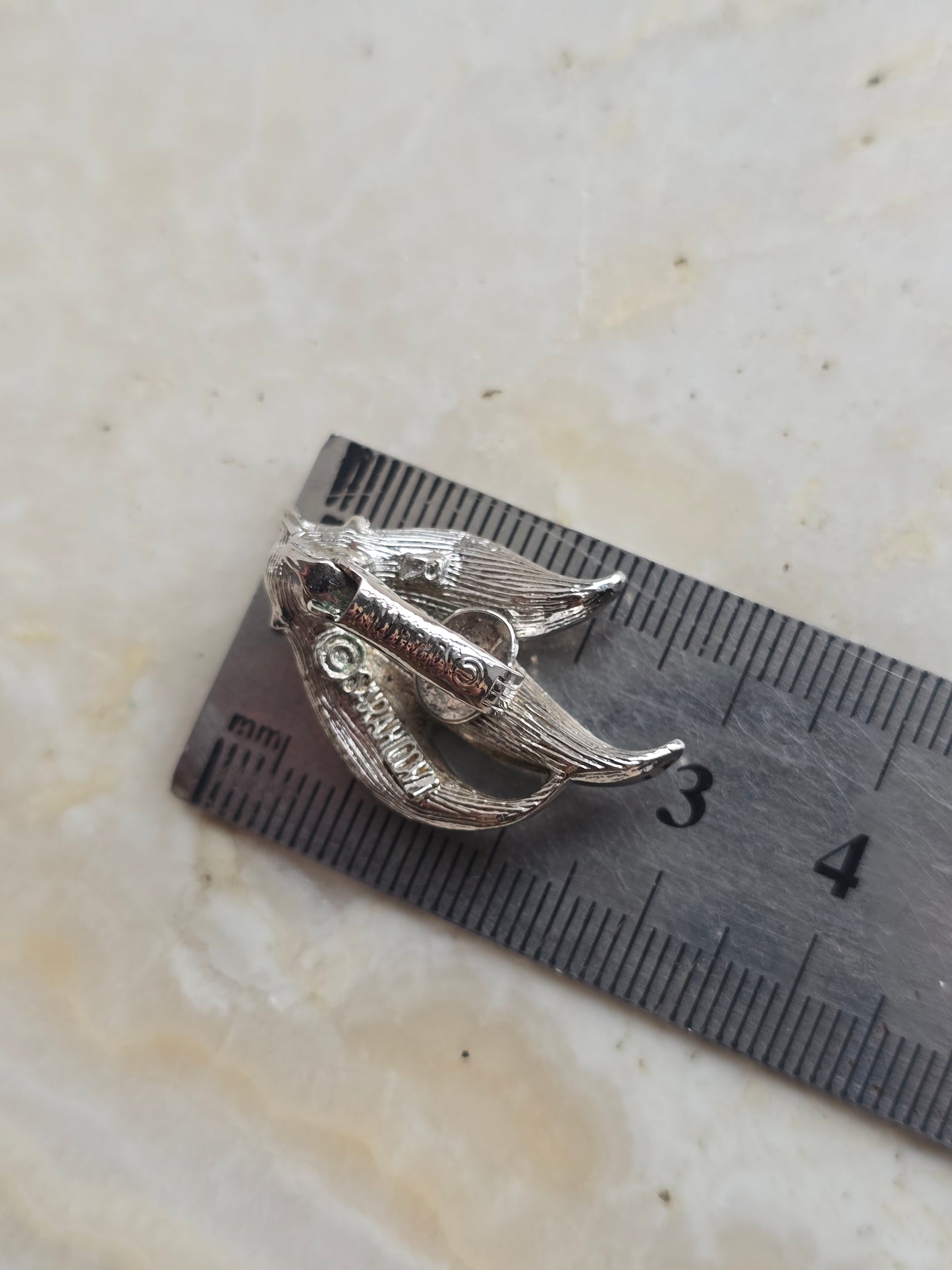 Vintažiniai Sarah Coventry klipsai su stiklo kristalais