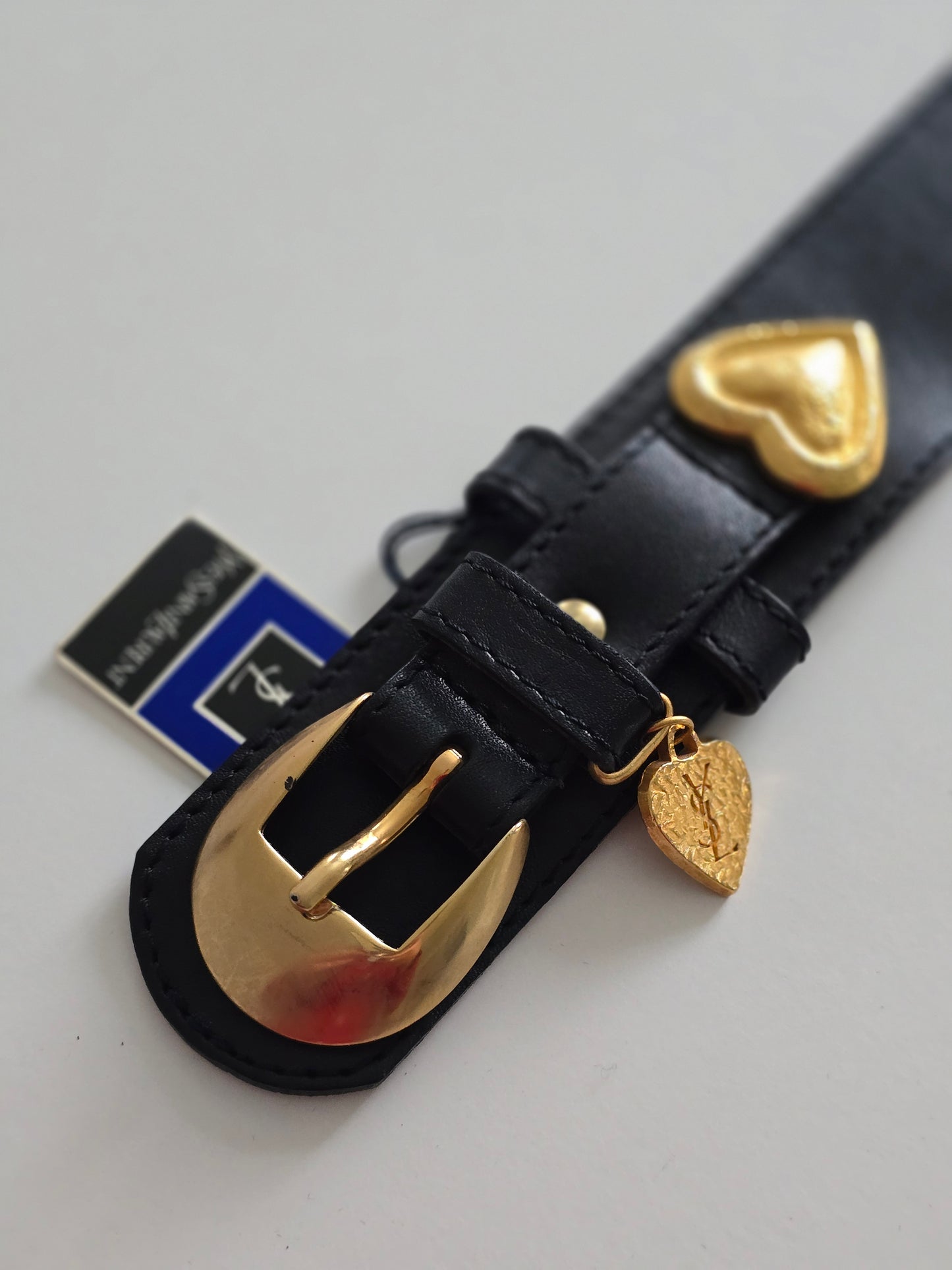 Vintažinis odinis Yves Saint Lauren diržas