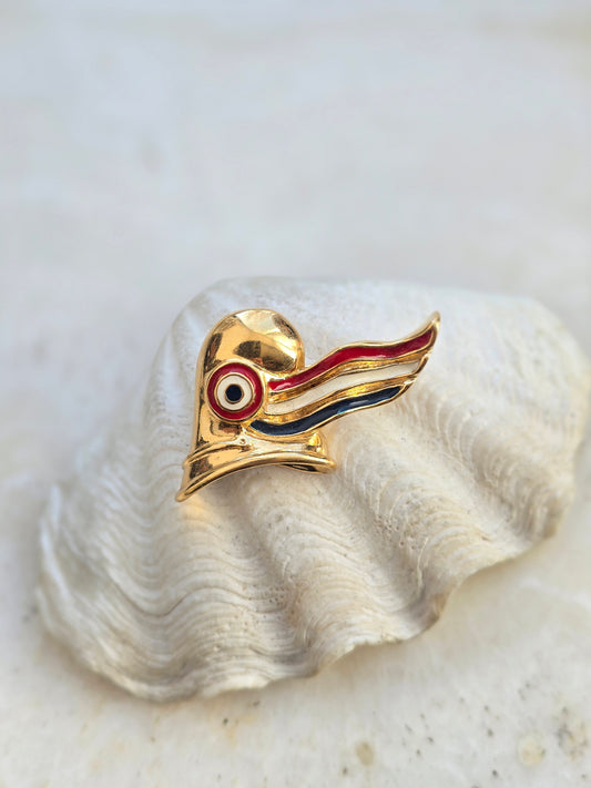 Vintažinė paauksuota NINA RICCI sagė Prancūzijos revoliucijos simbolis