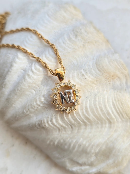 Vintažinis paauksuotas Nina Ricci kaklo papuošalas