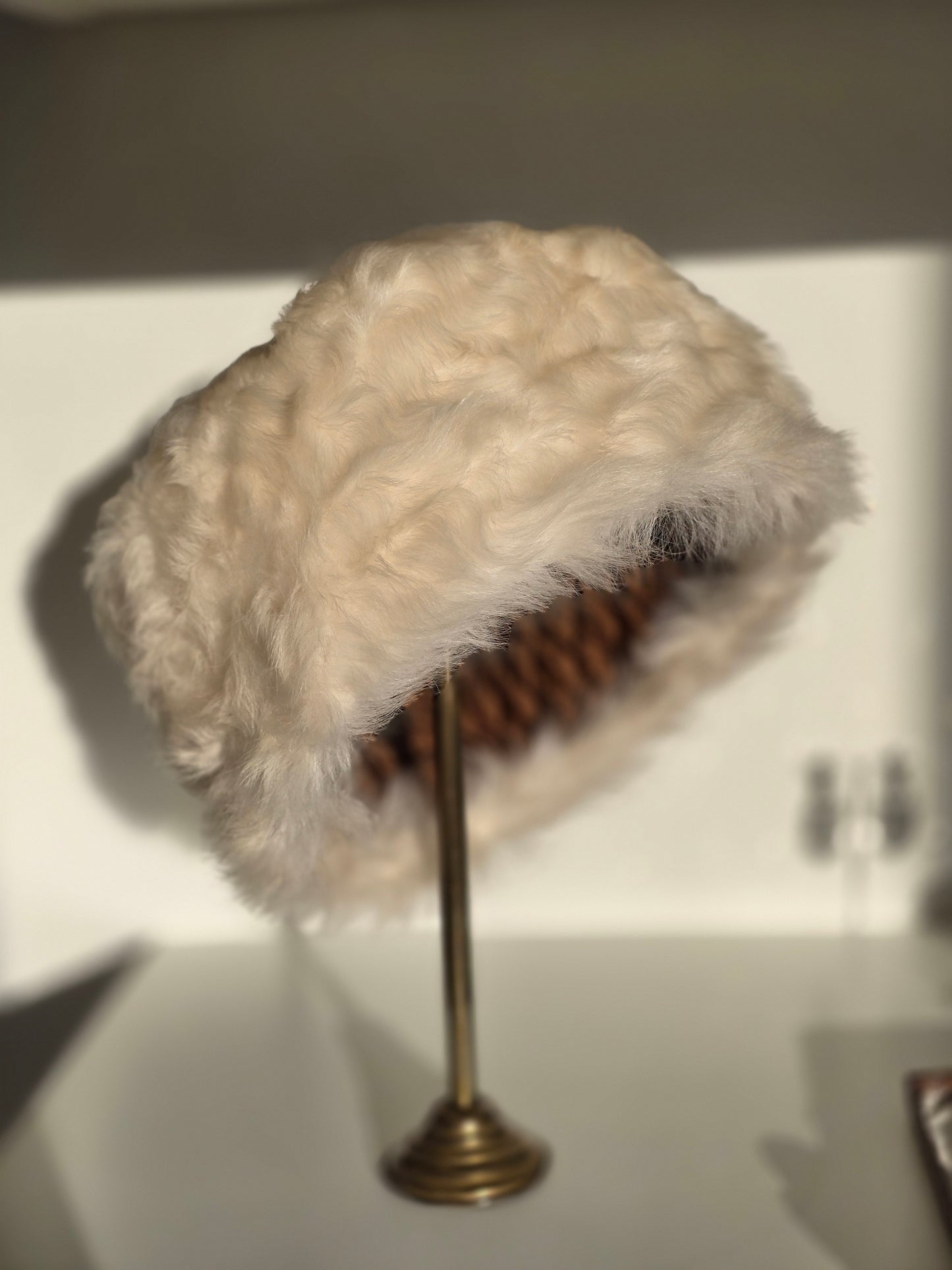 Vintažinė natūralaus kailio kėpurė/Italija