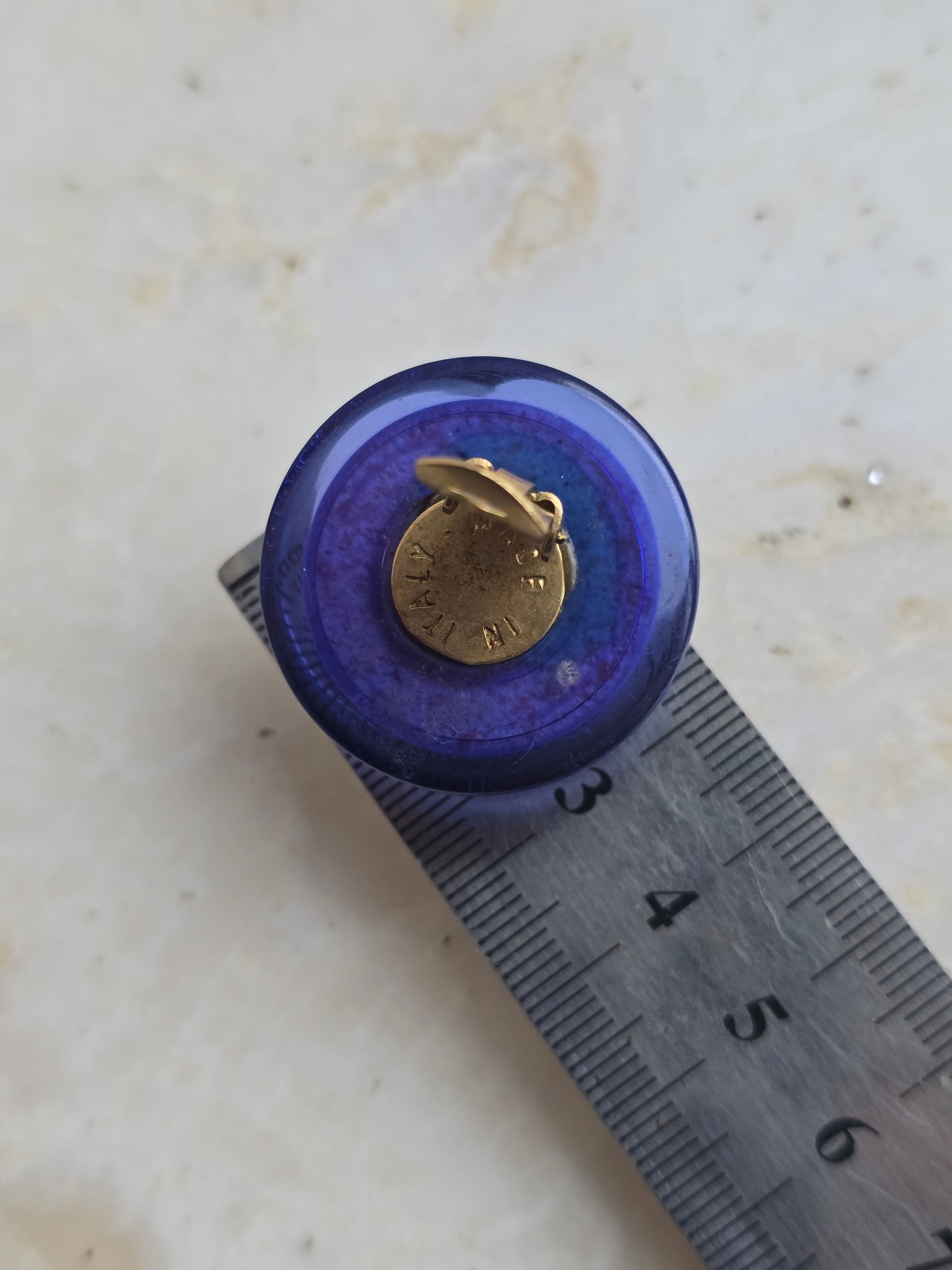 Vintažiniai akriliniai klipsai terazzo / Italija