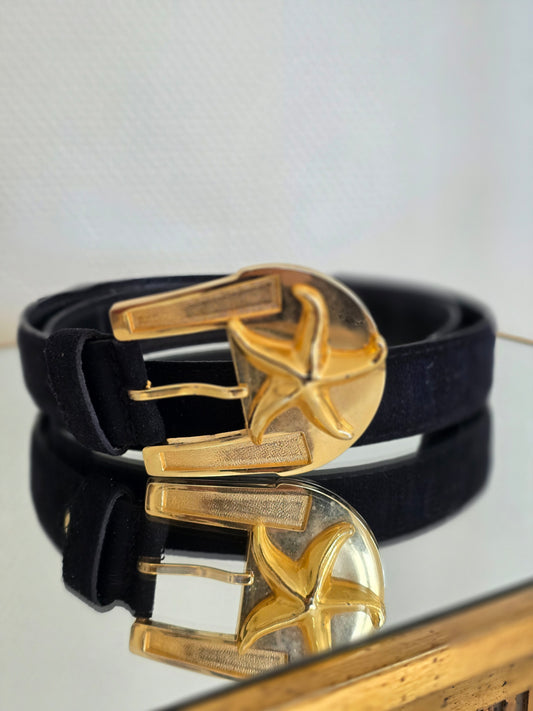 Dirbtinės odos diržas su vintažine  sagtim