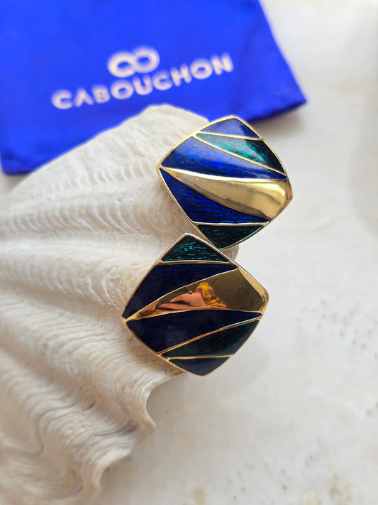 Vintažiniai CABOUCHON klipsai originaliame maišelyje