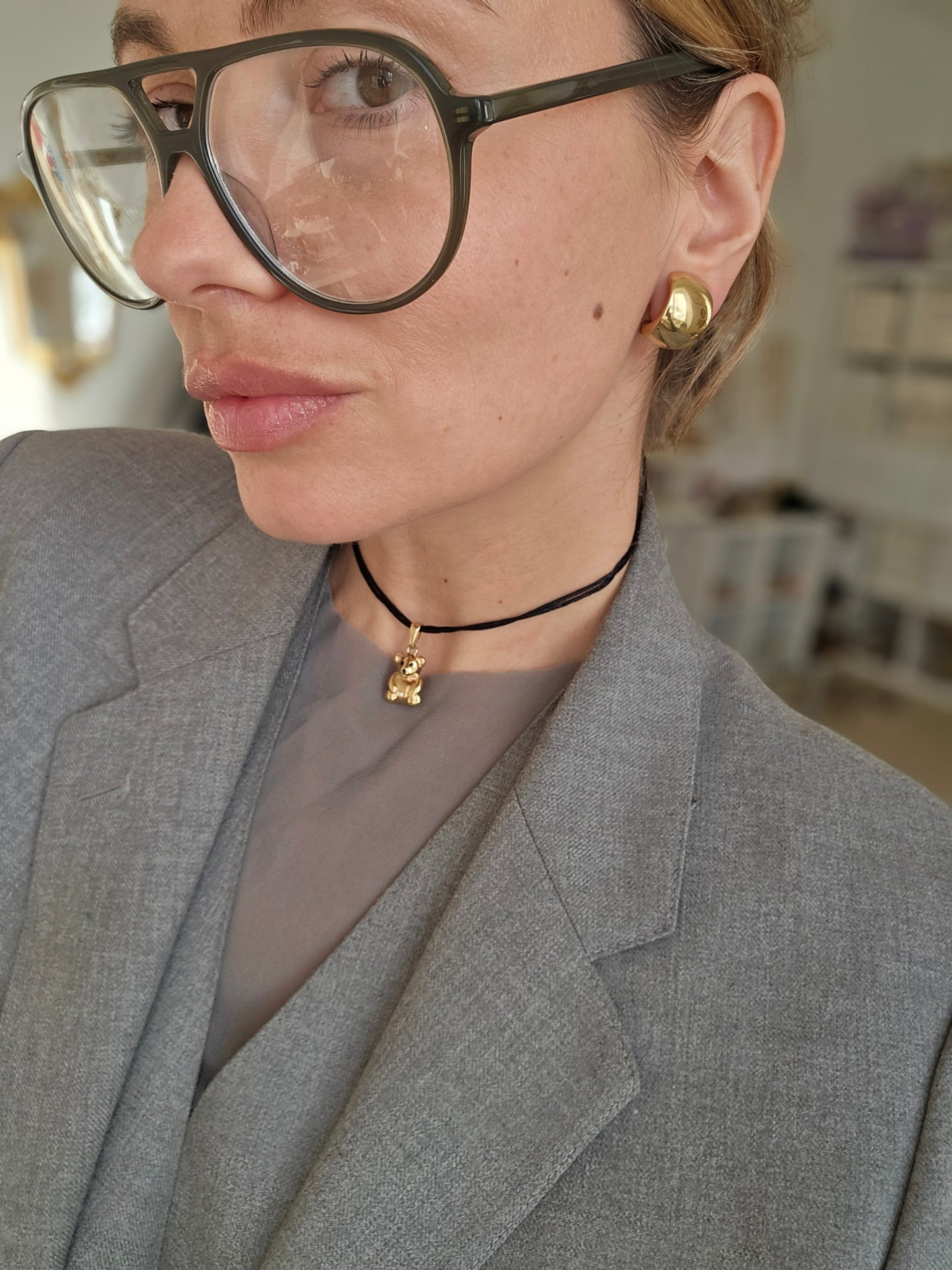 Paauksuotas Pierre lang kaklo pakabukas meškiukas