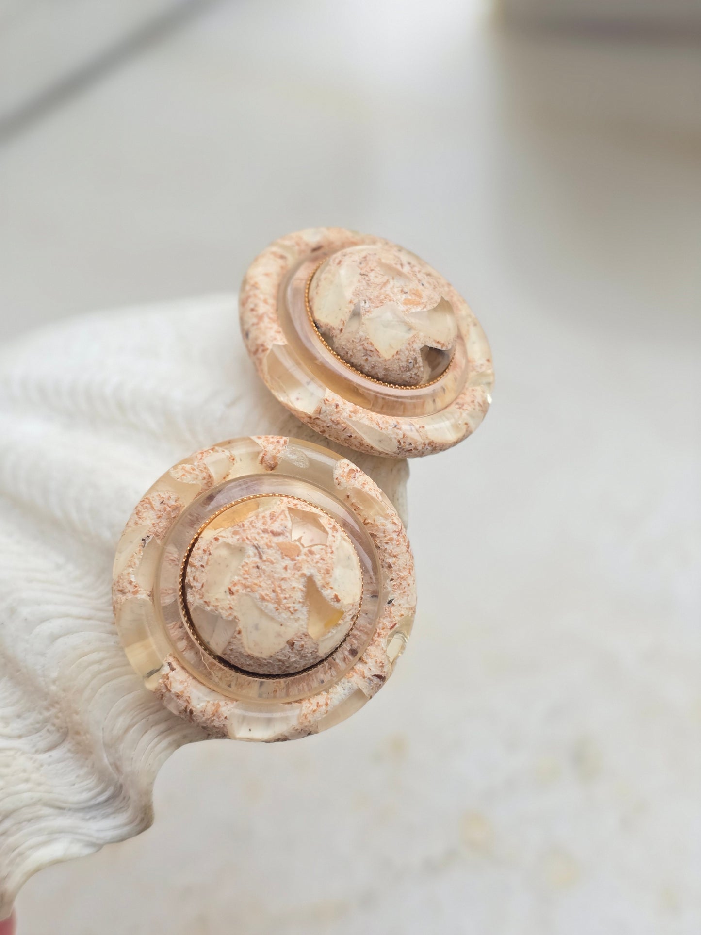 Vinfažiniai akriliniai klipsai terazzo/ Italija