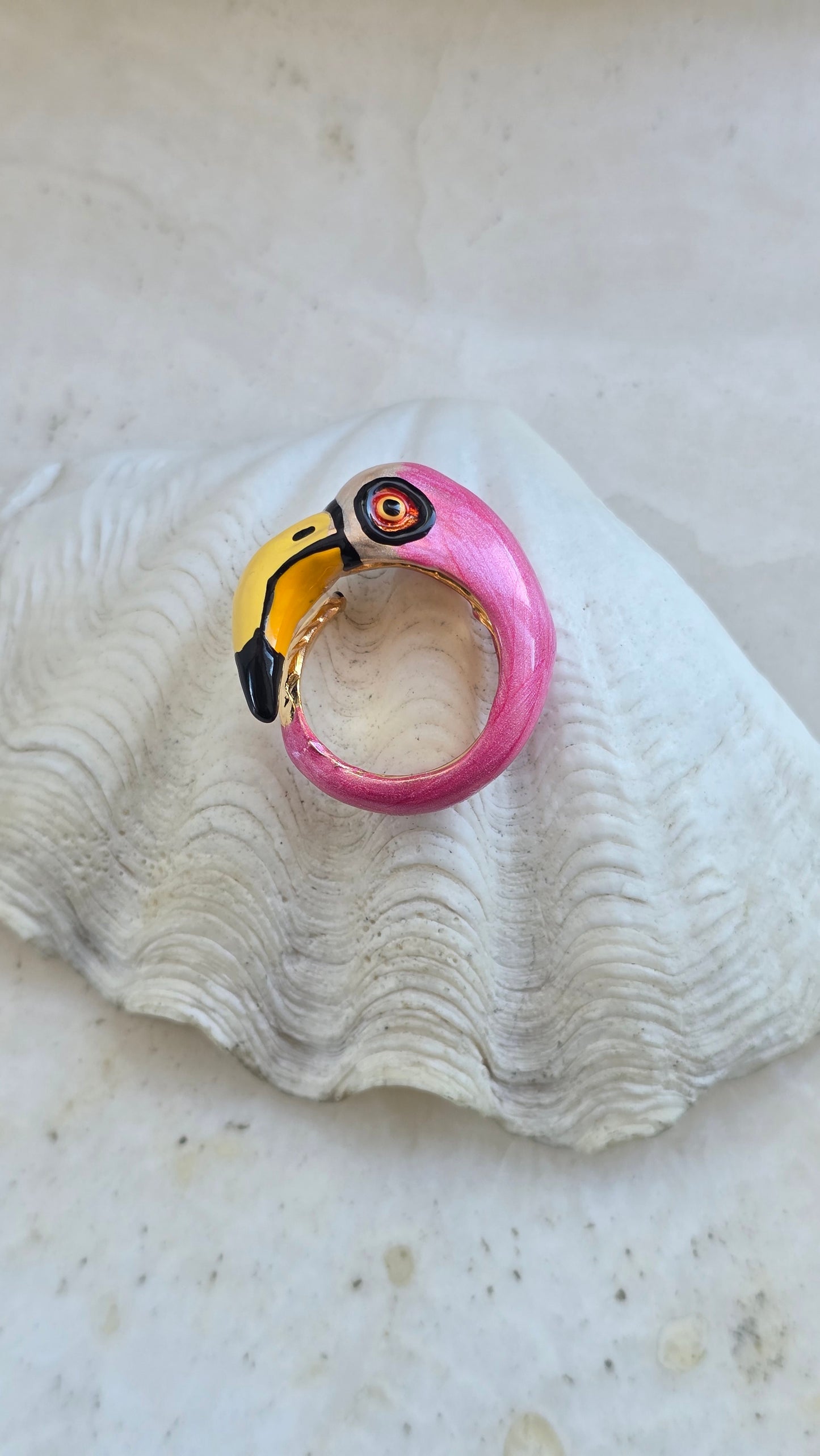 Annibale Baldini flamingo-shaped ring