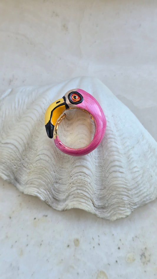 Annibale Baldini flamingo formos žiedas