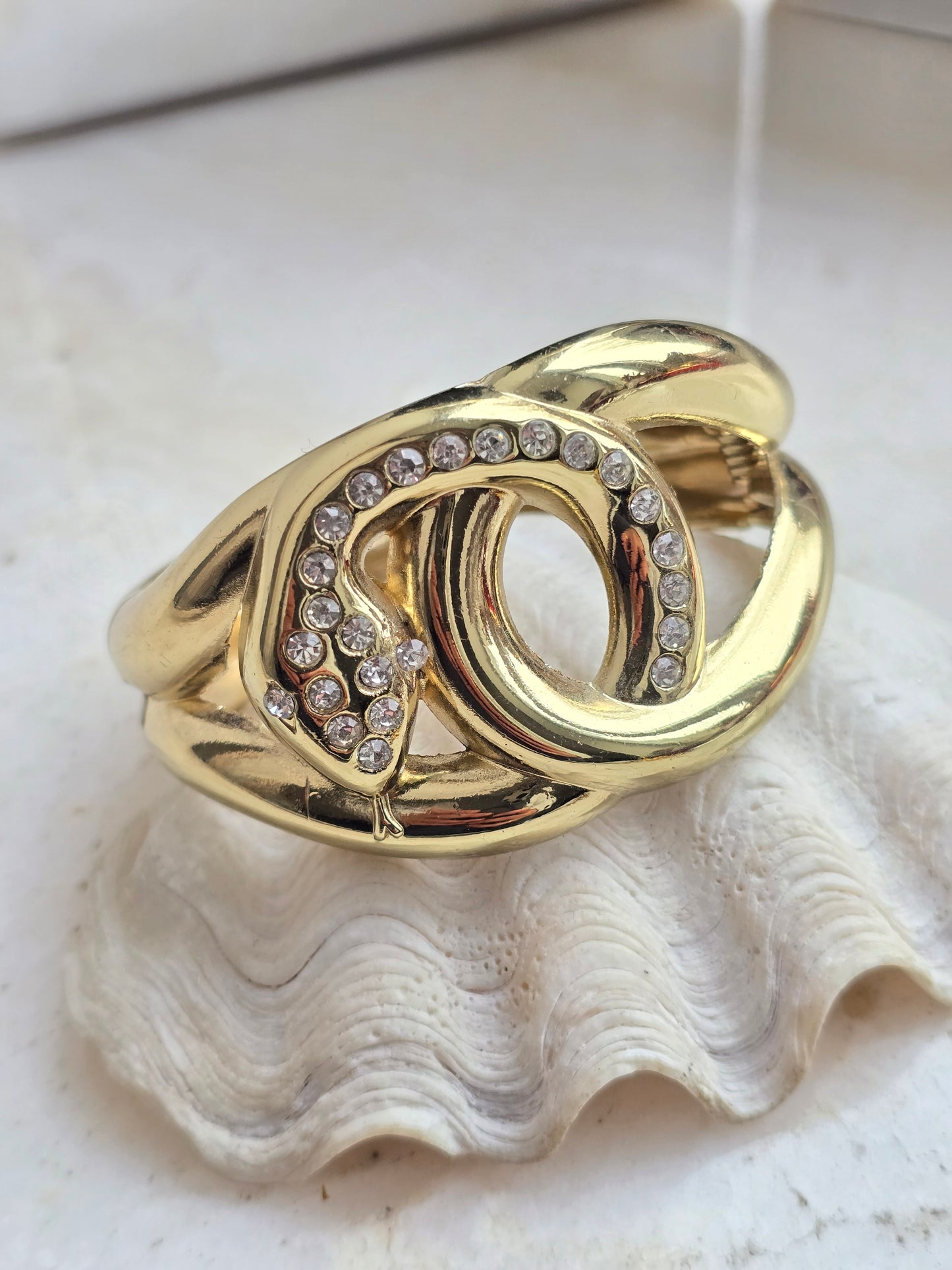 Aukso spalvos apyrankė gyvatė