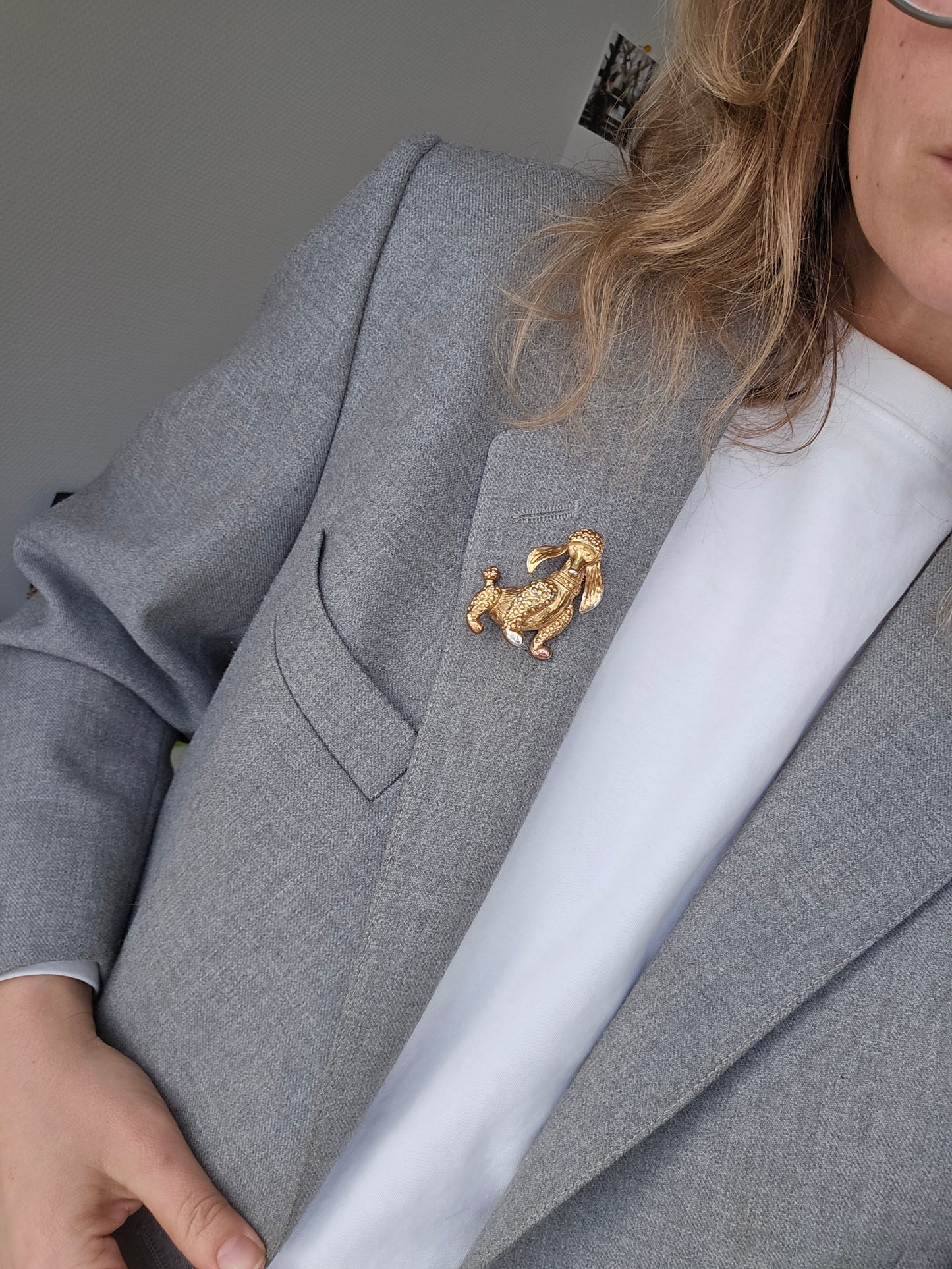 Vintažinė sagė pudelis