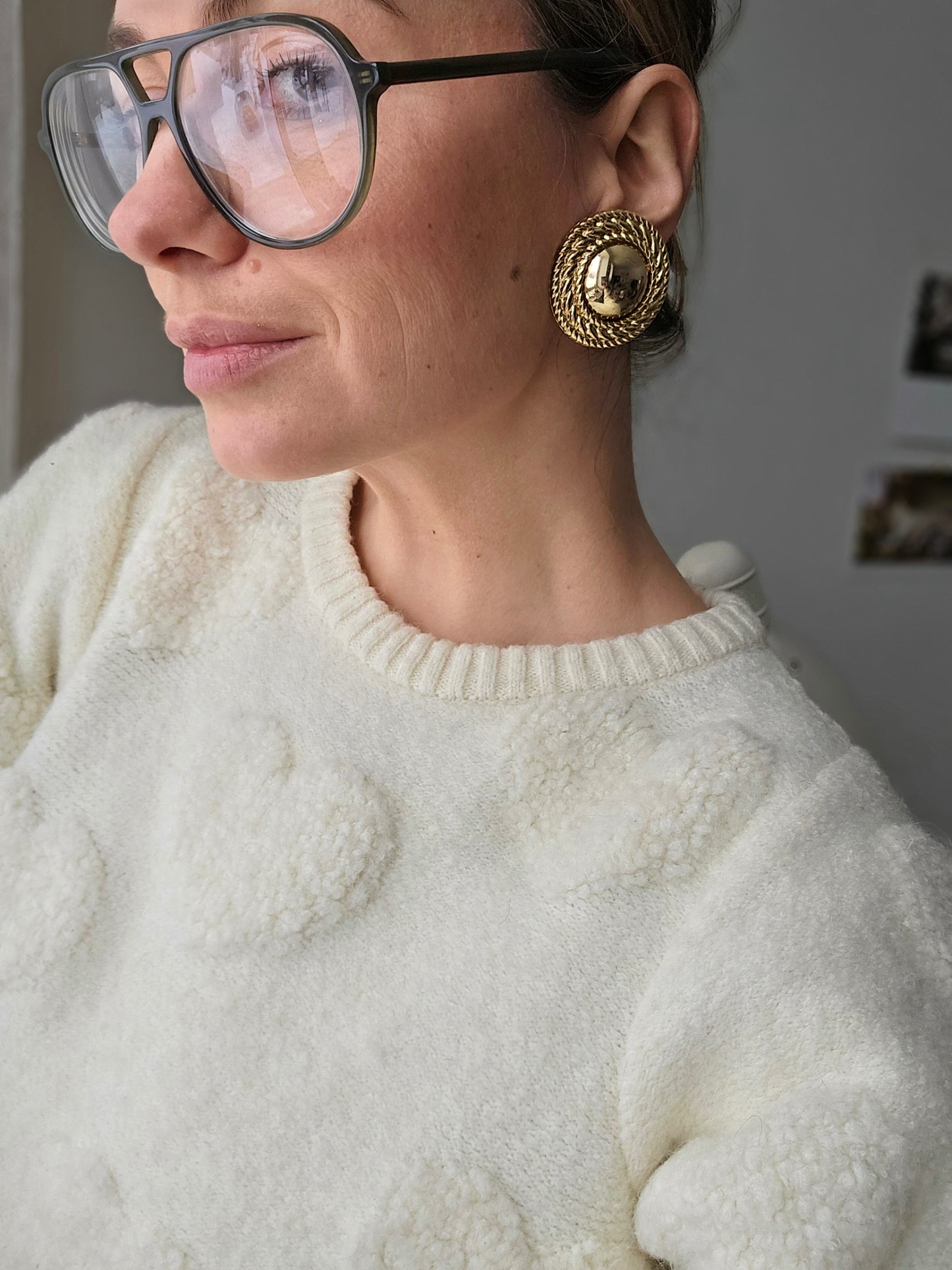 Vintažiniai masyvūs lengvi klipsai