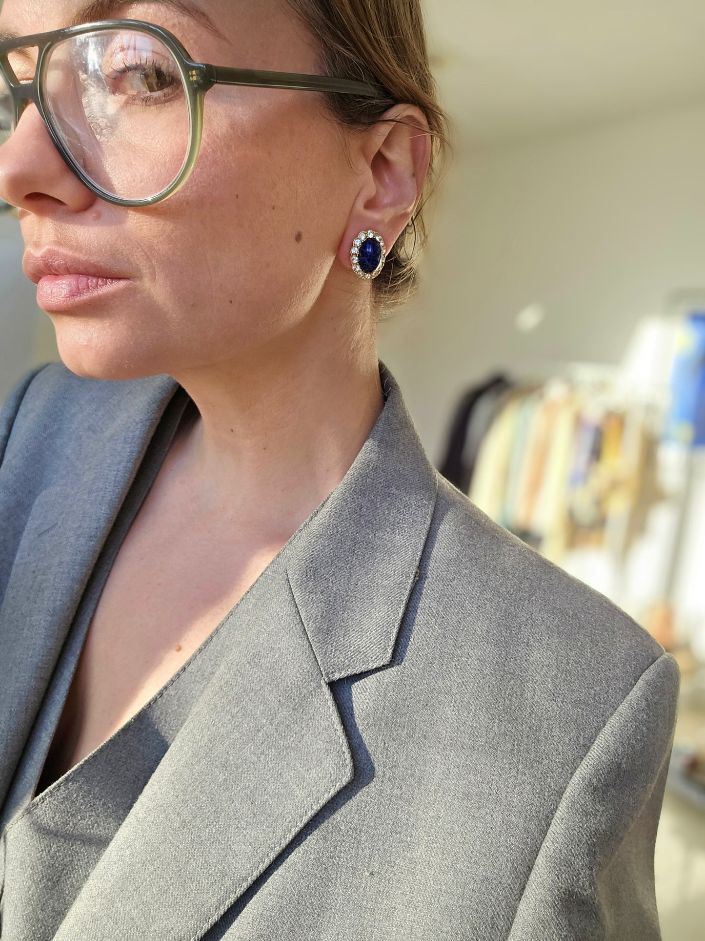 Vintažiniai 80tų m. Paauksuoti ATWOOD & SAWYER klipsai originalioje dėžutėje