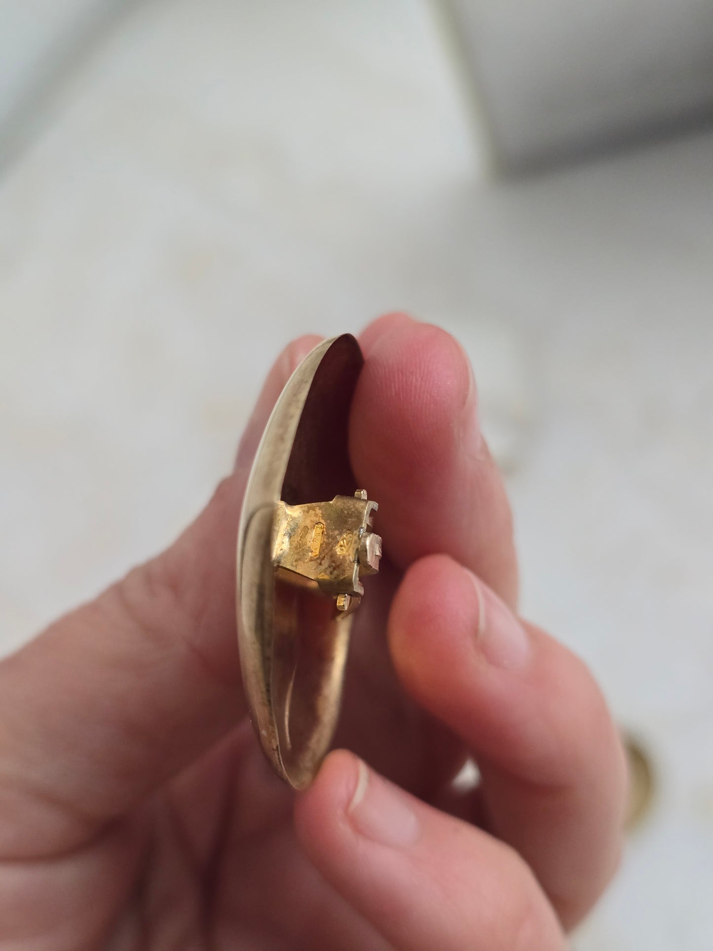 Vintažinės paauksuotos sidabrinės(925) širdelės klipsai