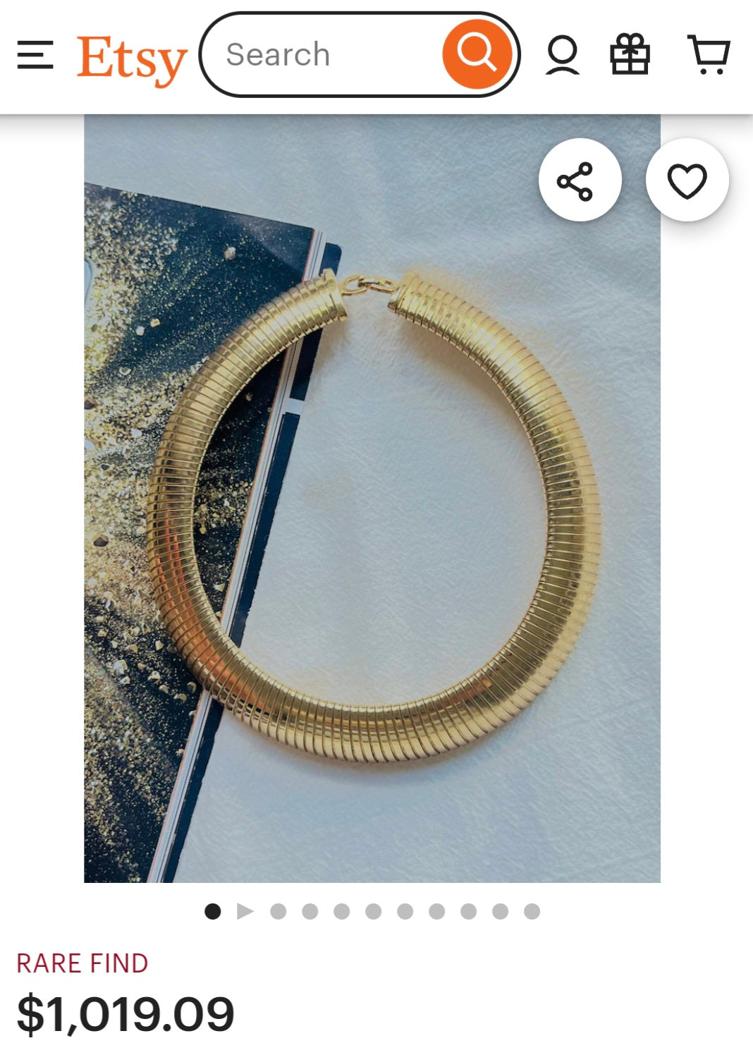 Vintažinis 80tų metų Christian Dior omega kaklo papuošalas