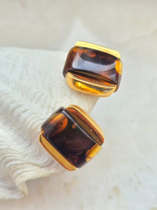 Vintažiniai 1977m. GIVENCHY aukso spalvos klipsai