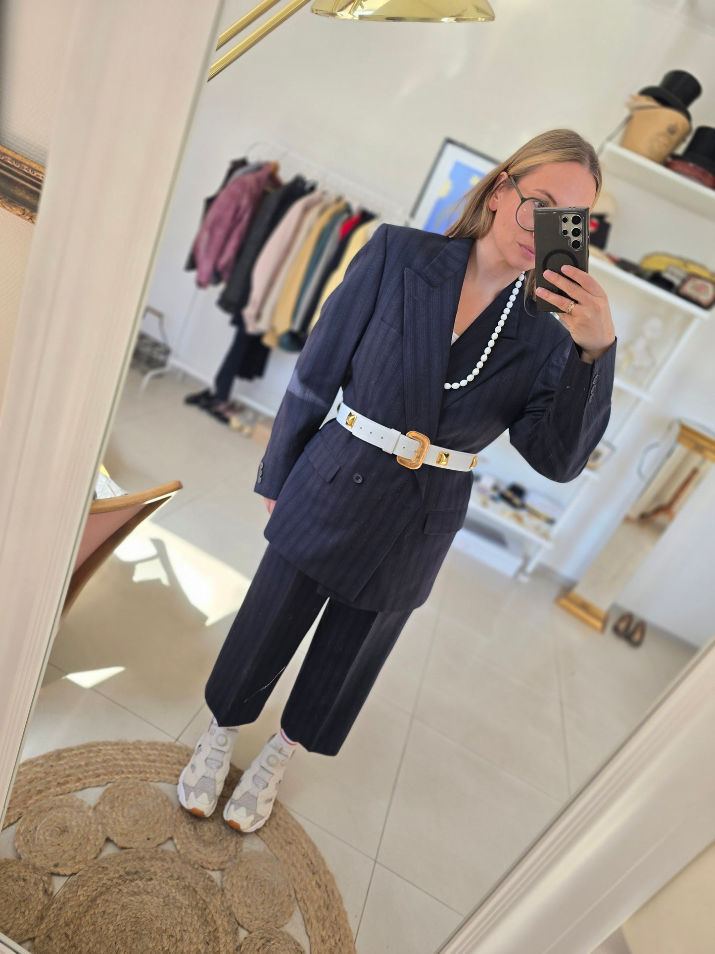 Vintažinis odinis diržas