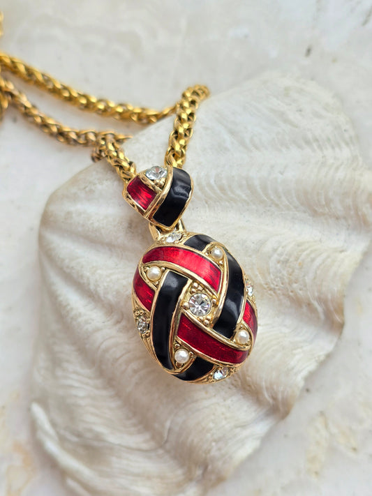 Vintažinis CABOUCHON kaklo papuošalas originaliame maišelyje