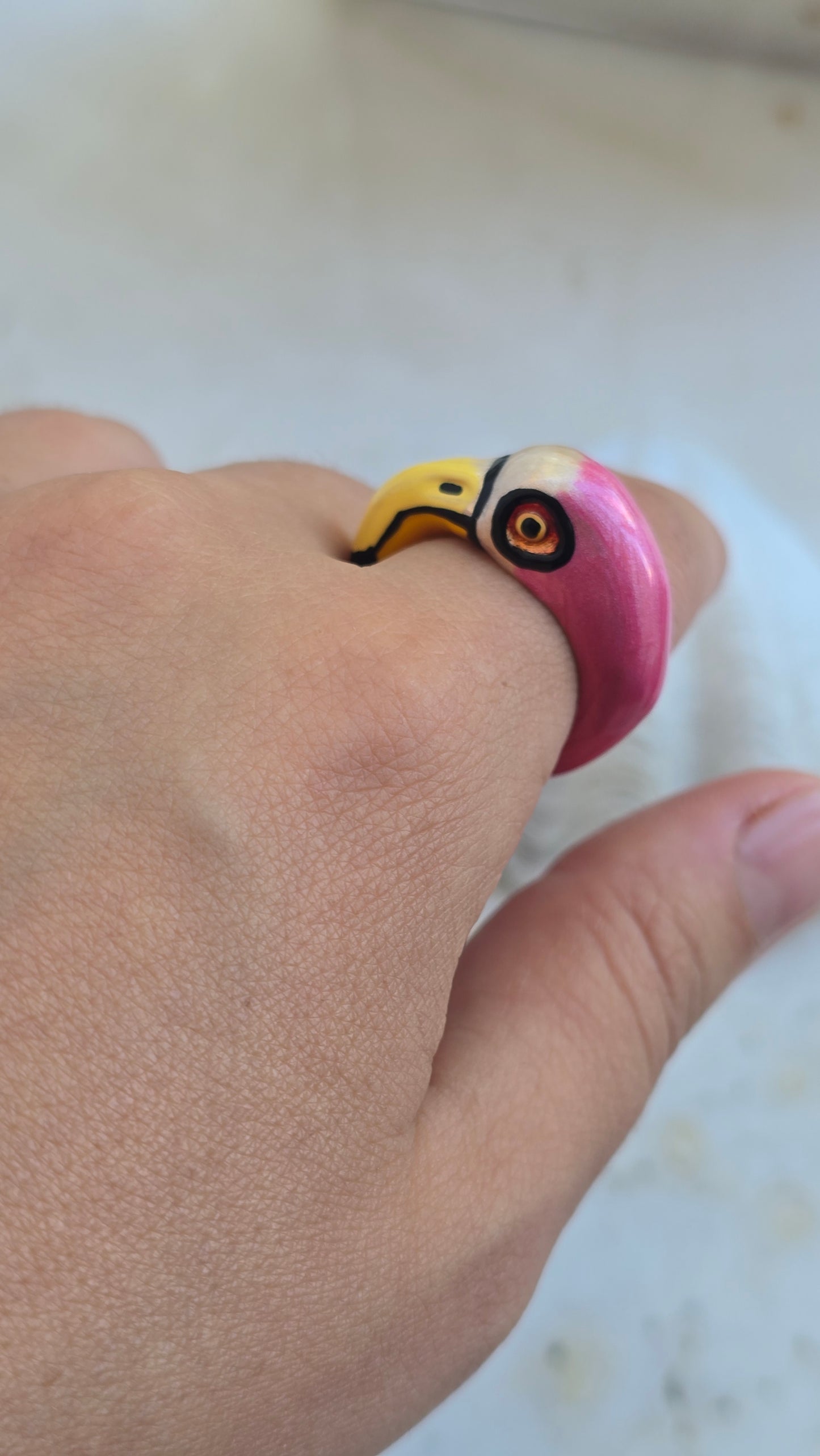 Annibale Baldini flamingo-shaped ring