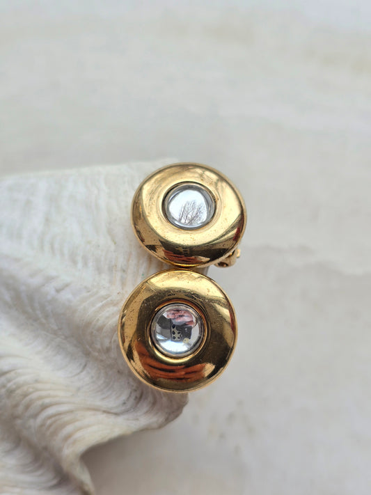 Vintažiniai aukso spalvos AGATHA PARIS klipsai