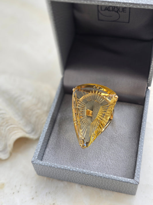 Vintažinis LALIQUE žiedas originalioje dėžutėje