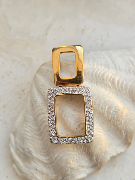 Paauksuotas PIERRE LANG pakabukas + paauksuota MONET grandinėlė