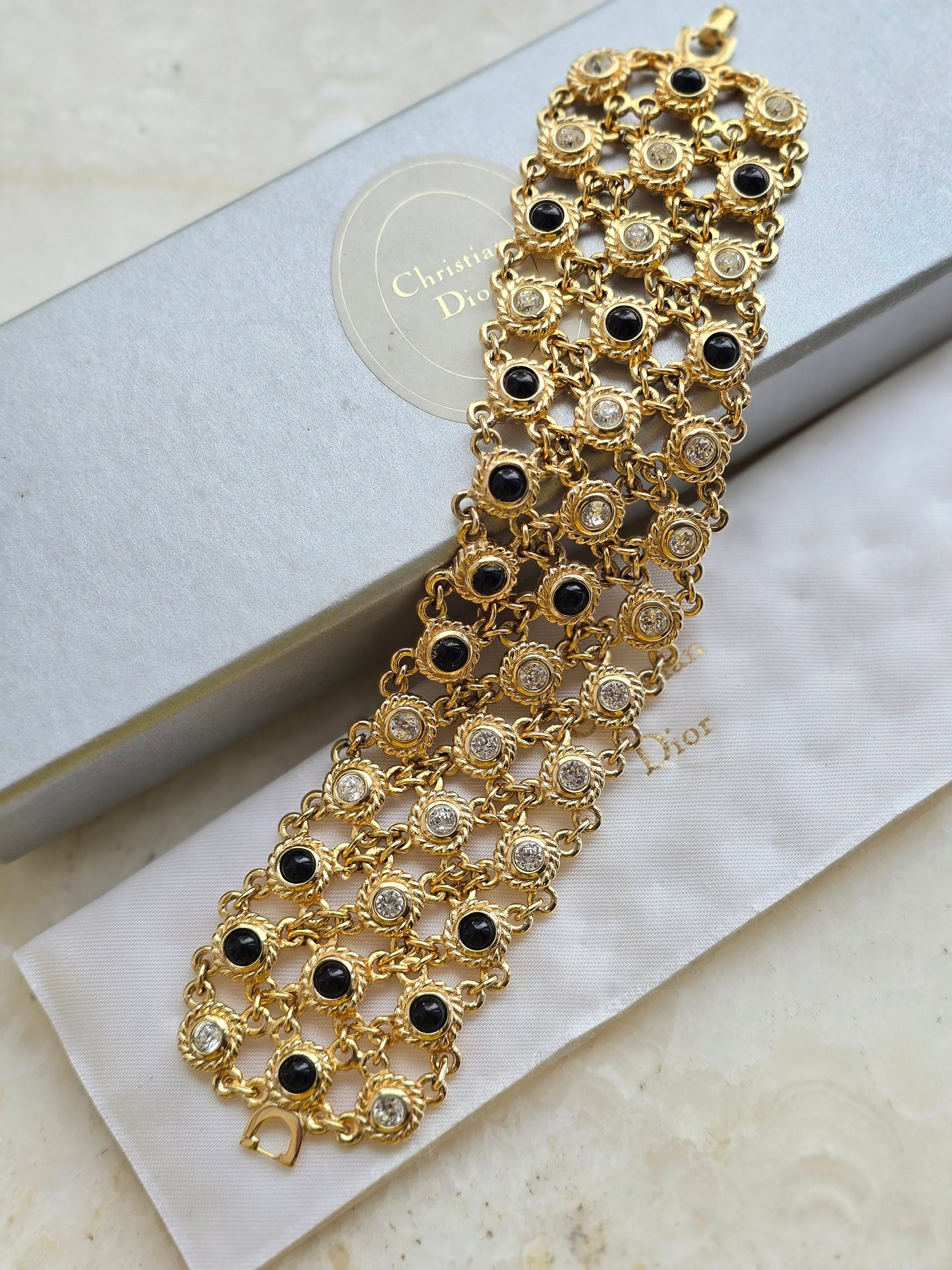 Vintažinė 1985m. kolekcinė CHRISTIAN DIOR apyrankė originalioje dėžutėje