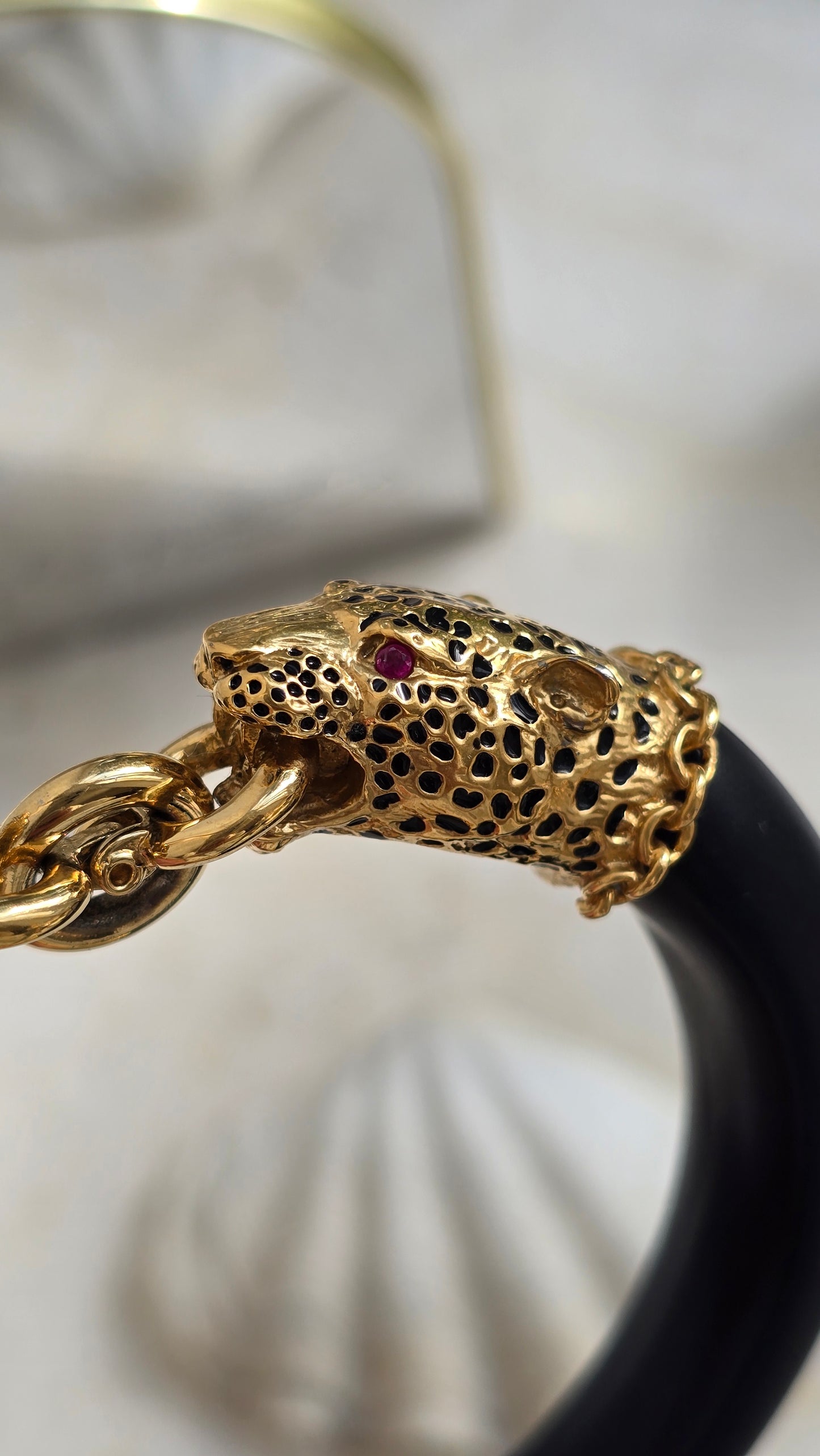 Vintažinė 1987m. kolekcinė FRANKLIN MINT apyrankė leopardai