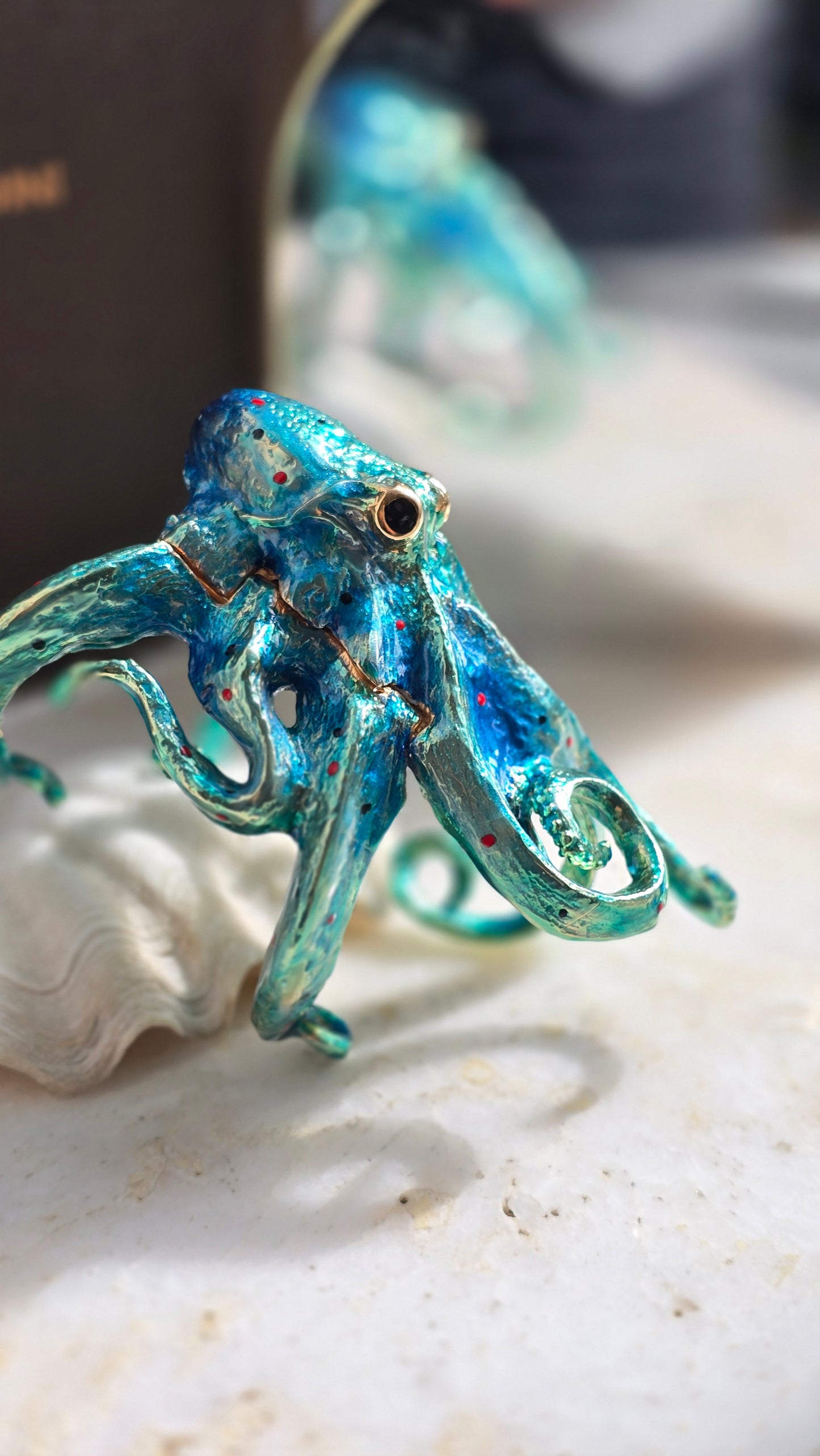 Annibale Baldini gold-plated blue octopus bracelet