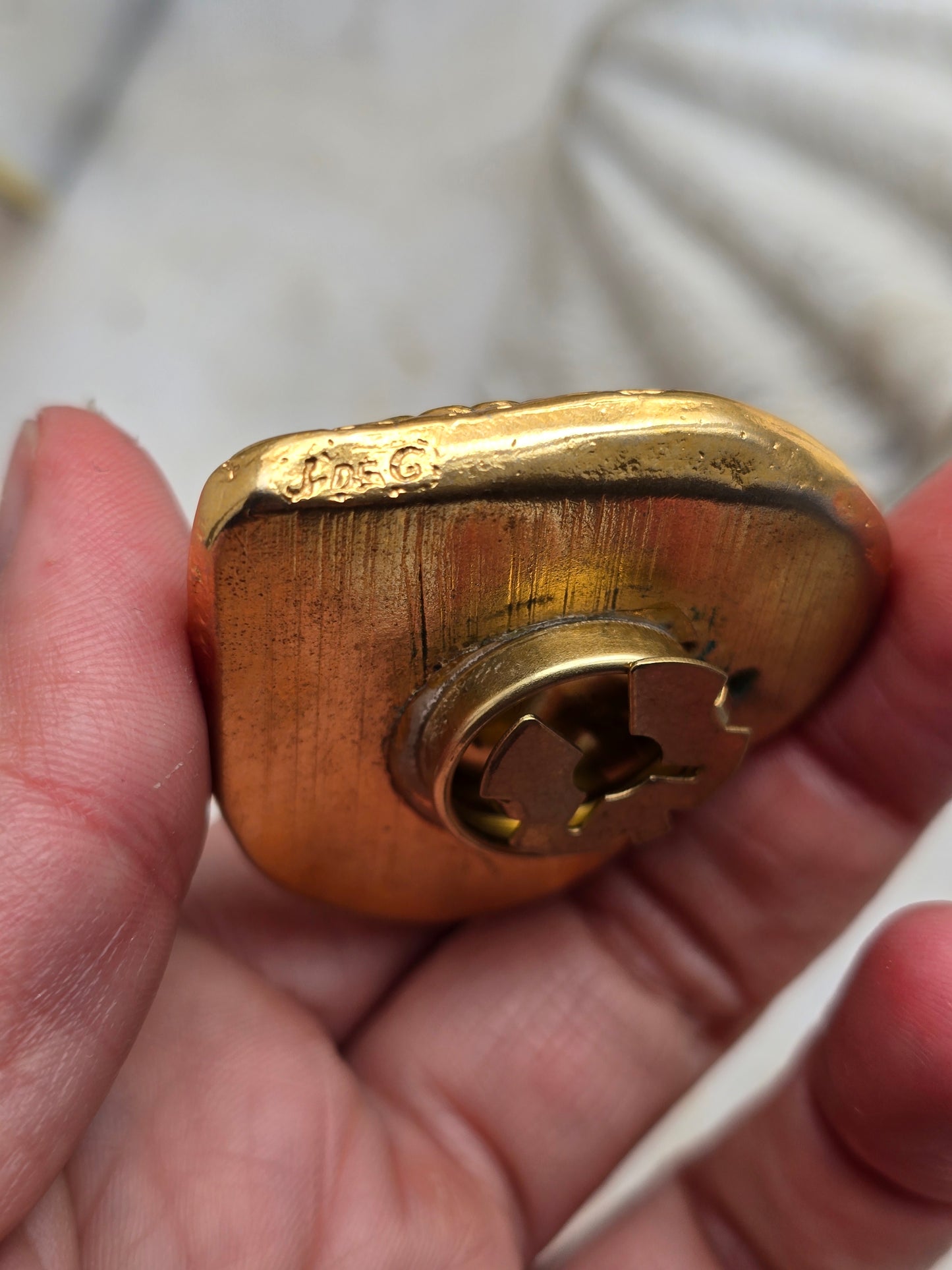Vintažinis JACKIE DE G sagos klipsas širdis