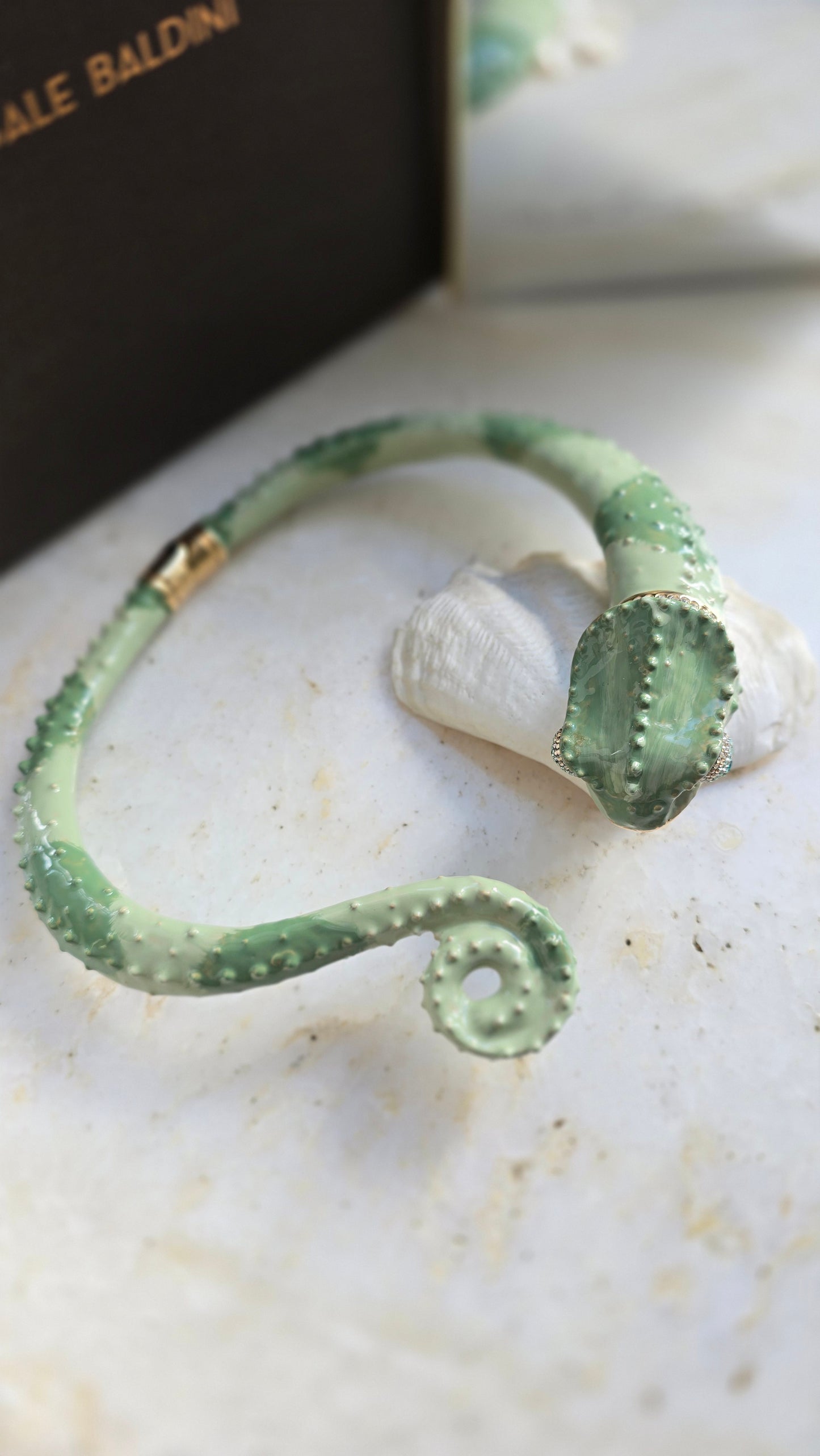 Annibale Baldini gilded lizard necklace
