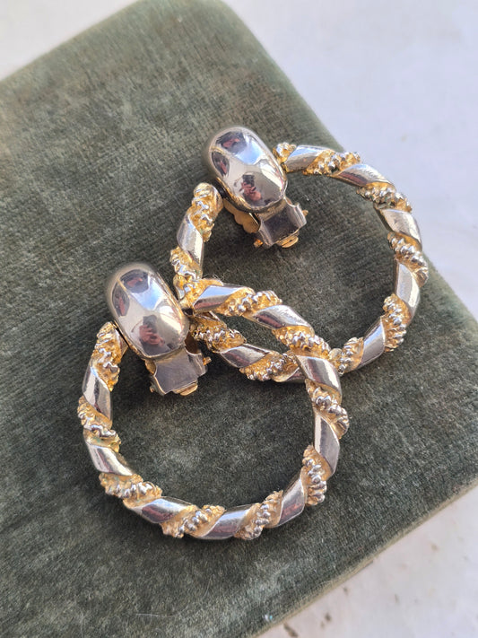 Vintažiniai sidabro spalvos klipsai