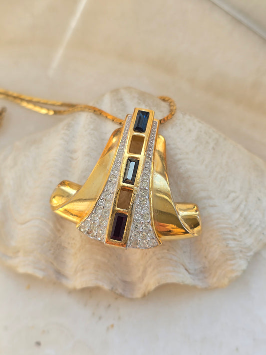 Vintažinis paauksuotas 1980m. GIVENCHY kaklo papuošalas