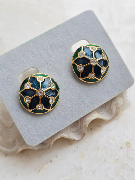 Vintažiniai CABOUCHON klipsai