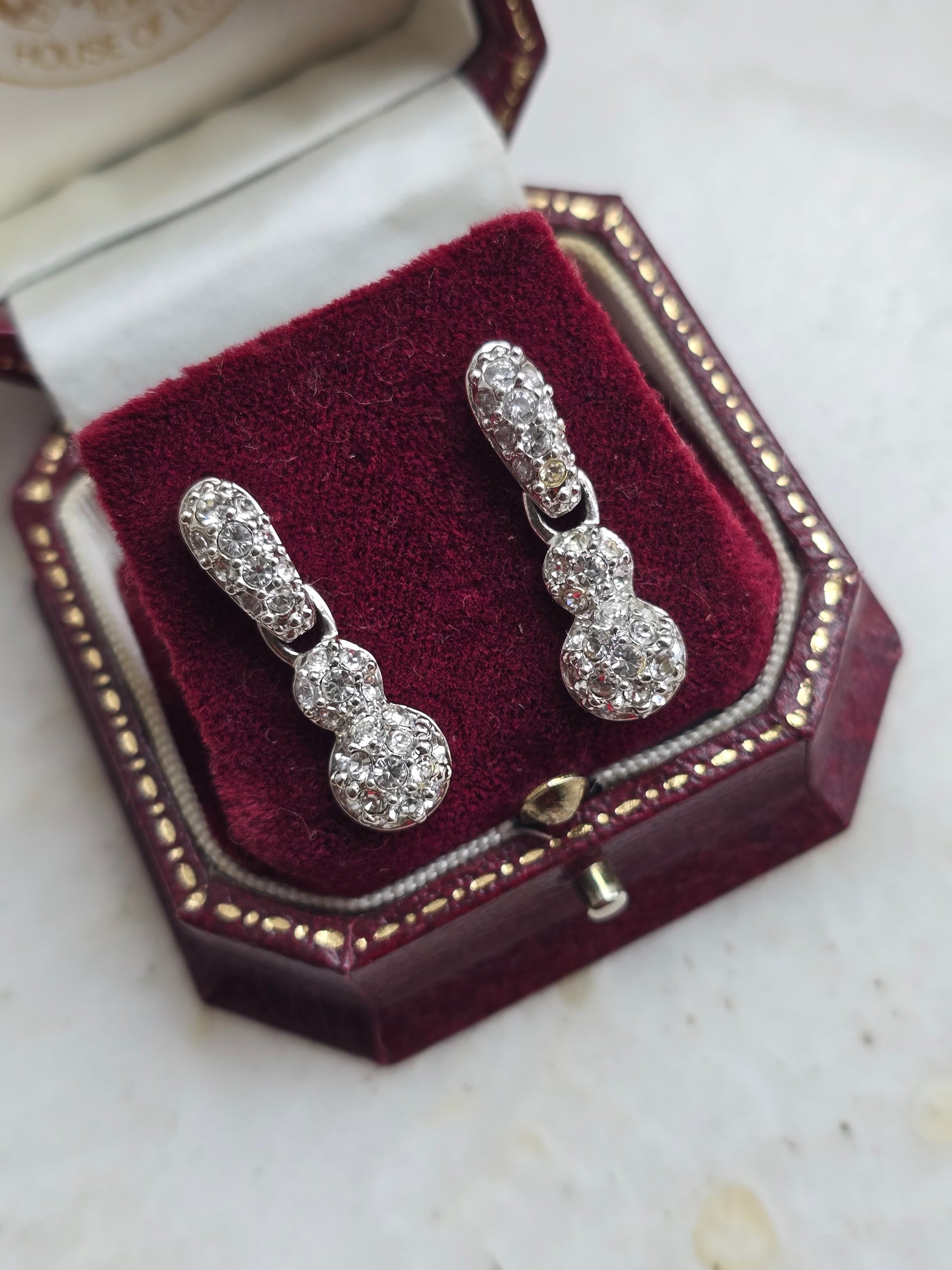 Sidabro spalvos Swarovski auskarai