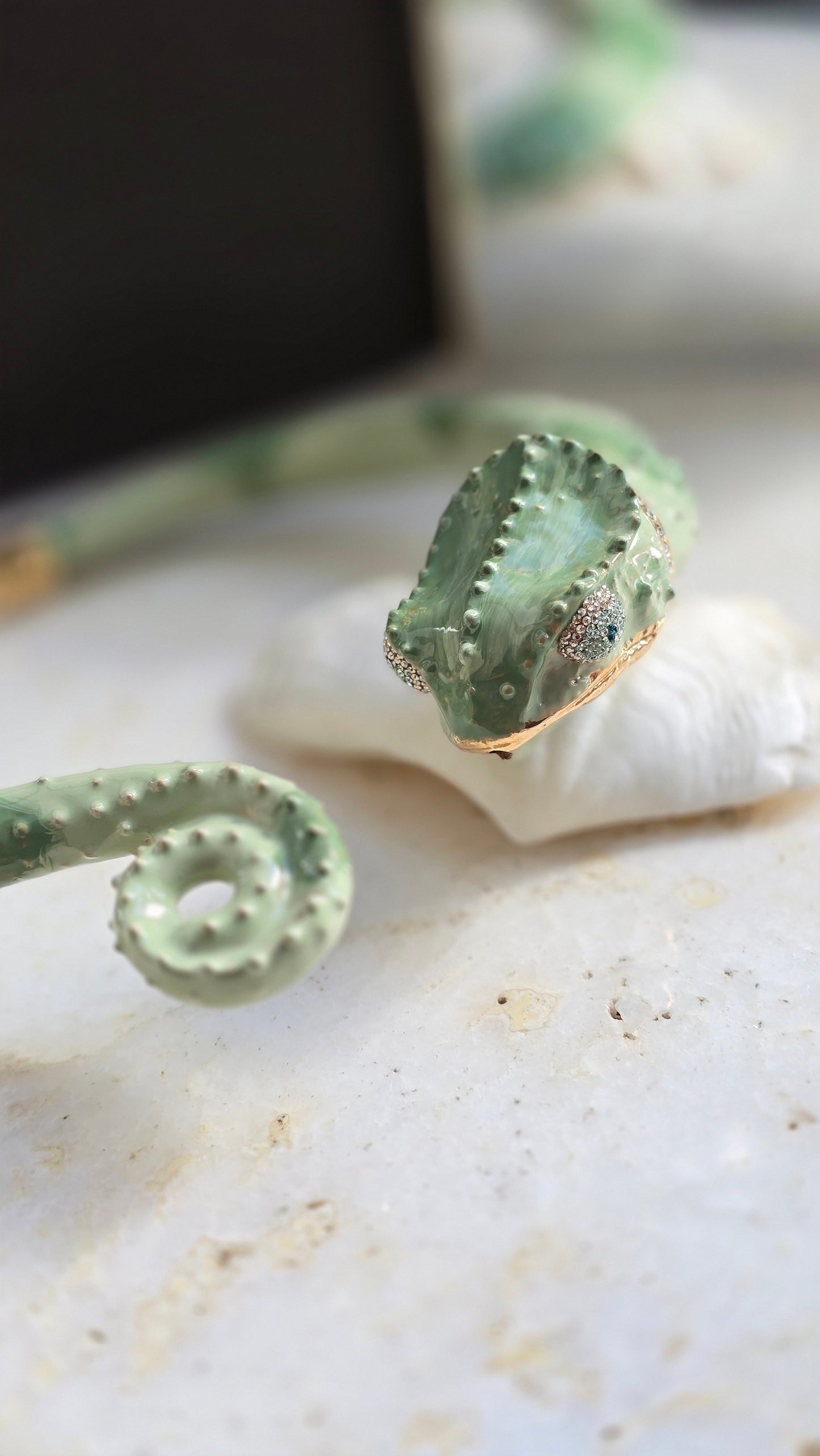 Annibale Baldini gilded lizard necklace