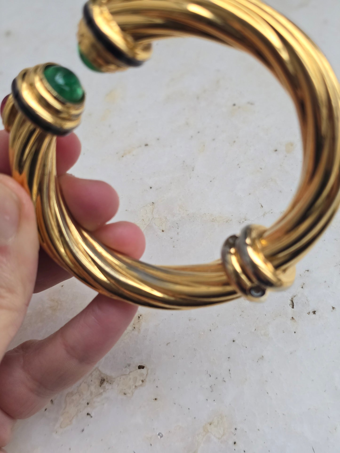 Vintažinė Cascio Bijoux apyrankė su stiklo elementais