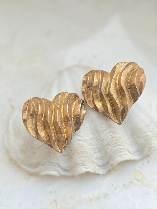 Vintažiniai EDUARD RAMBAUD klipsai širdys