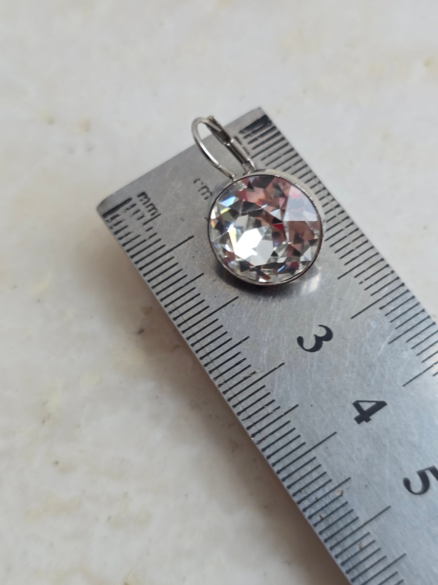 Sidabro spalvos Swarovski auskarai