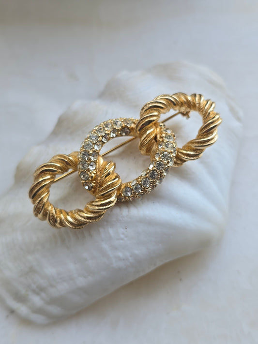 Vintažinė Christian Dior sagė pinta virvė